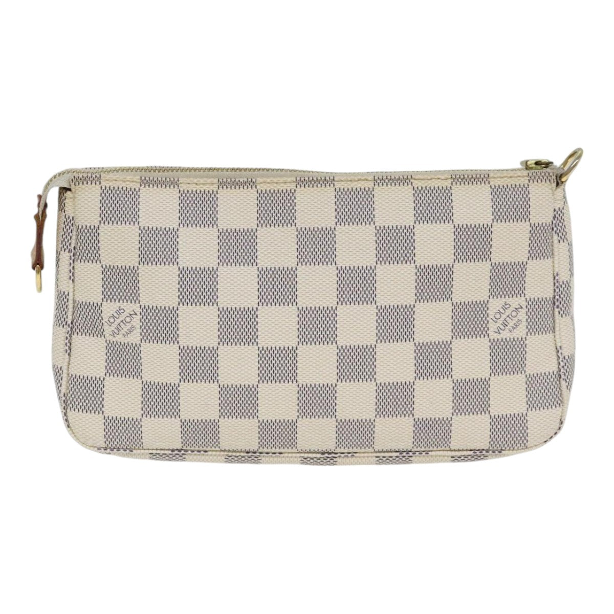 Louis Vuitton Pochette Accessoire Beige Canvas Clutch Bag