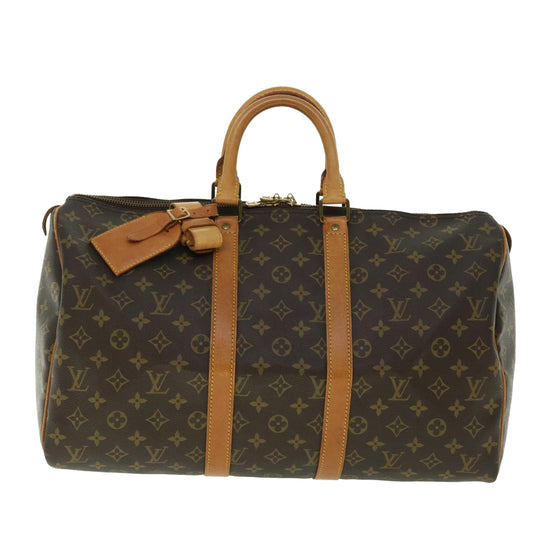 Louis Vuitton Keepall 45 Brown Canvas Travel Bag