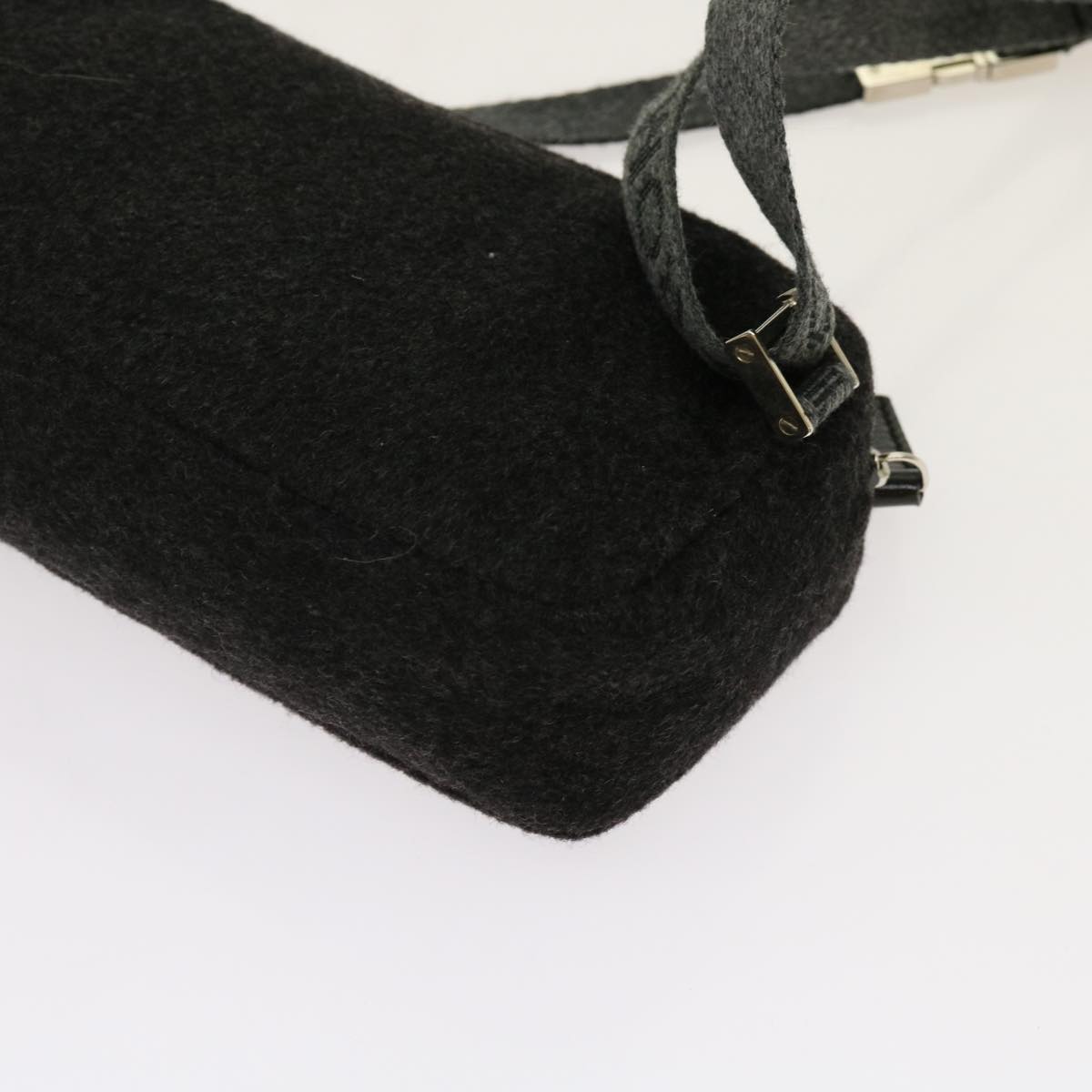 Fendi Grey Wool Shoulder Bag