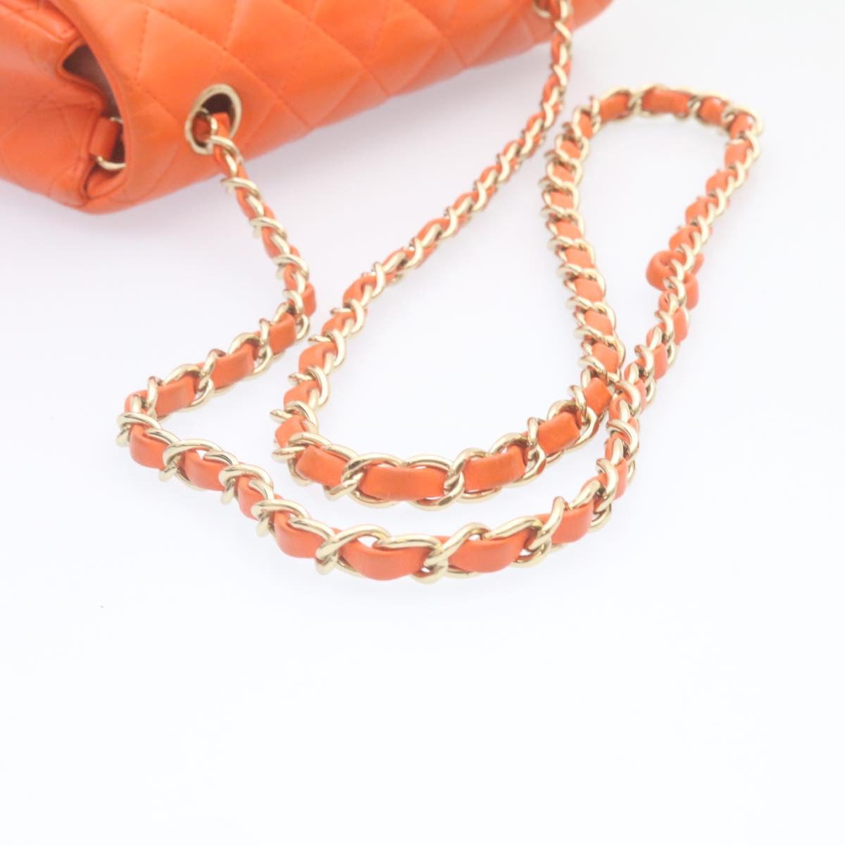 Chanel Timeless Orange Leather Shoulder Bag