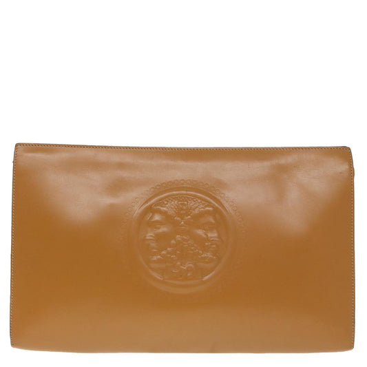 Fendi Brown Leather Clutch Bag