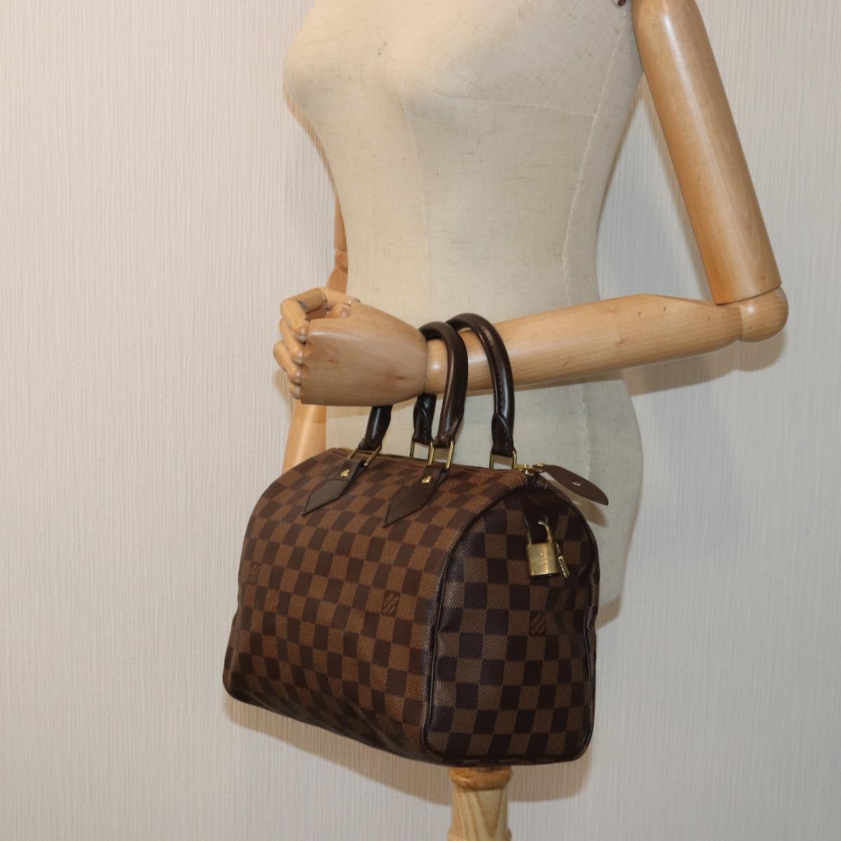 Louis Vuitton Speedy 25 Brown Canvas Hand Bag