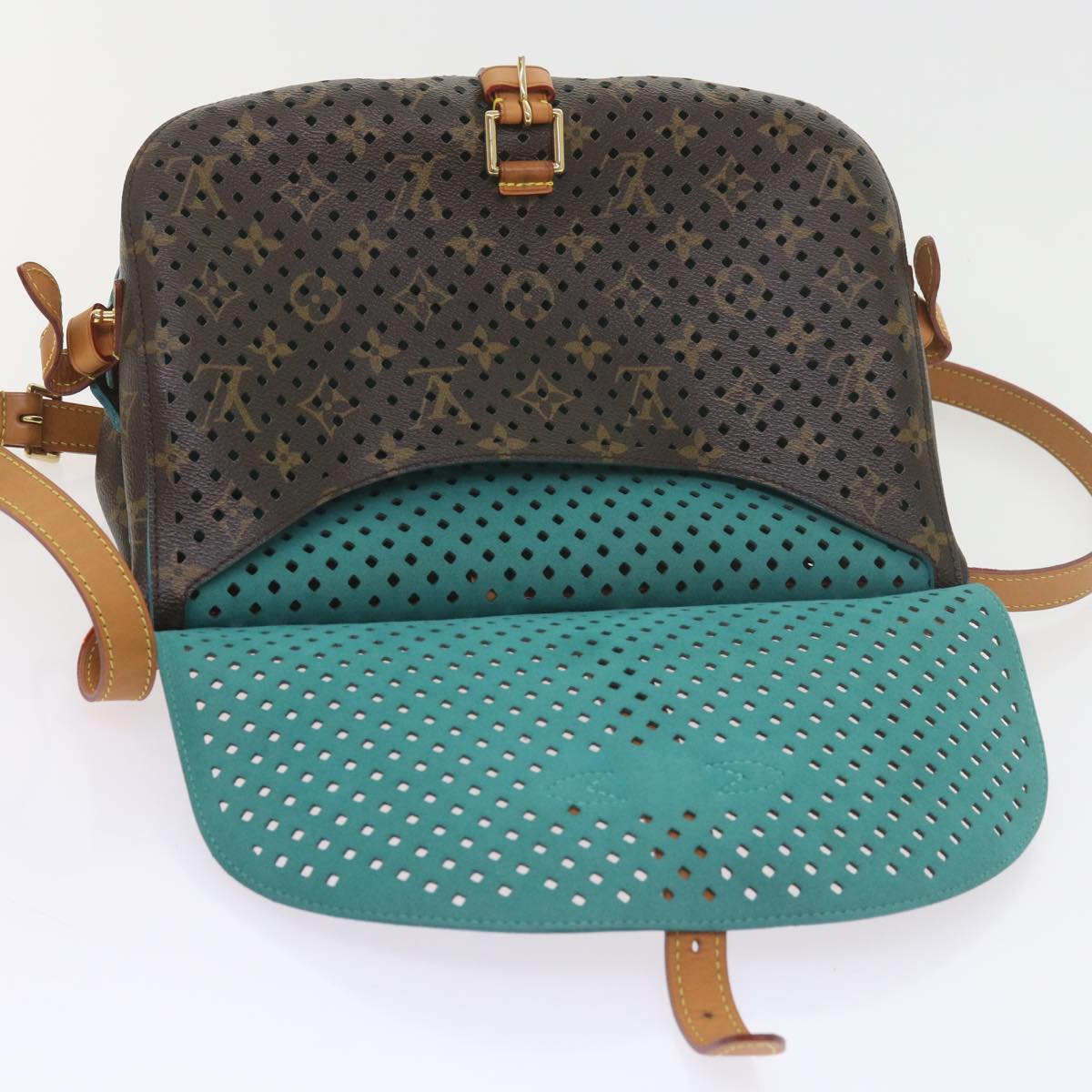 Louis Vuitton Saumur Brown Canvas Shoulder Bag