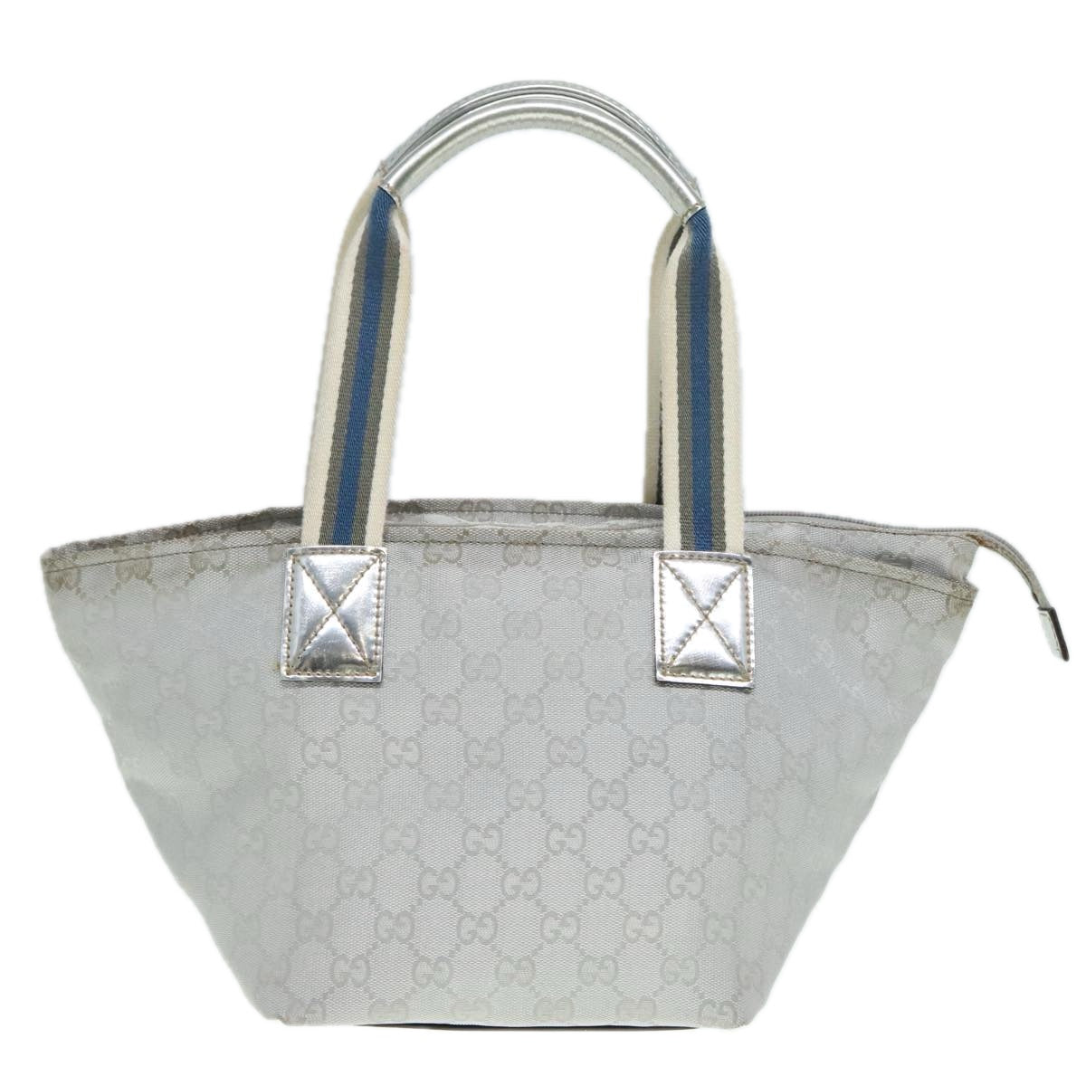 Gucci Sherry Grey Canvas Hand Bag