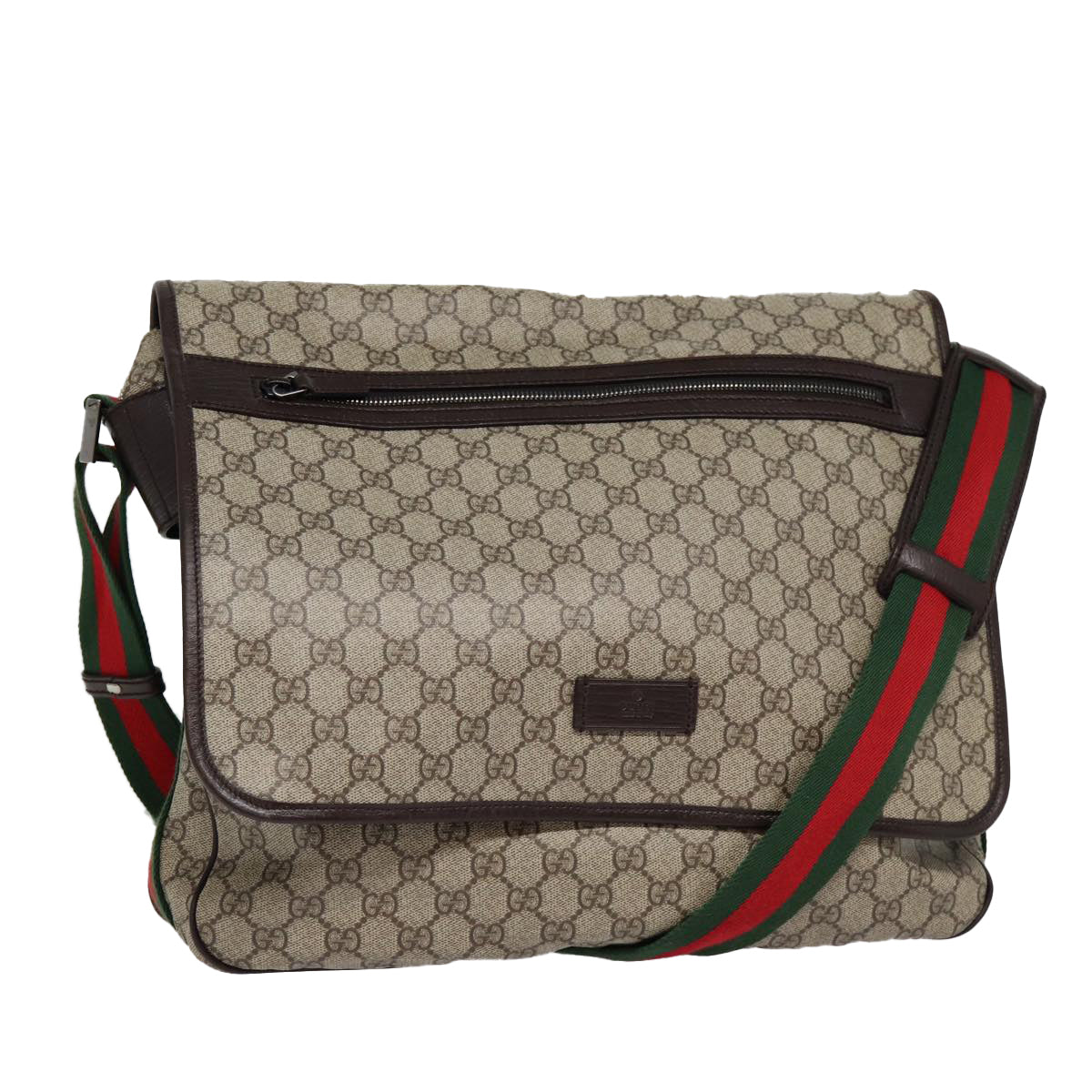 Gucci Messenger Beige Canvas Shoulder Bag