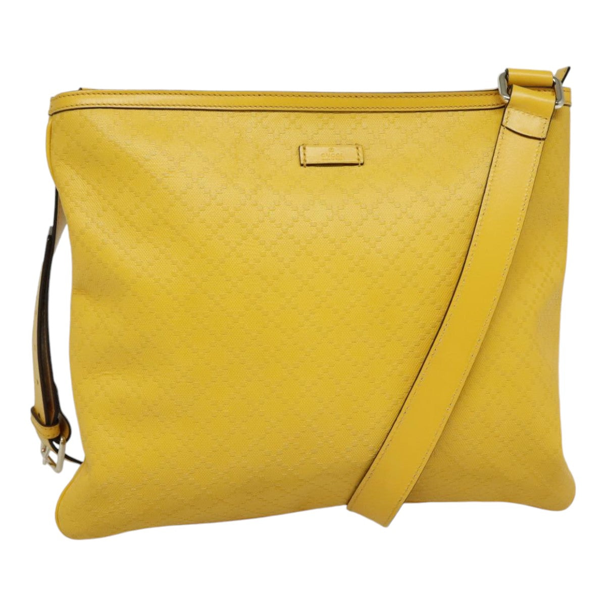 Gucci Diamantissima Yellow Leather Shoulder Bag