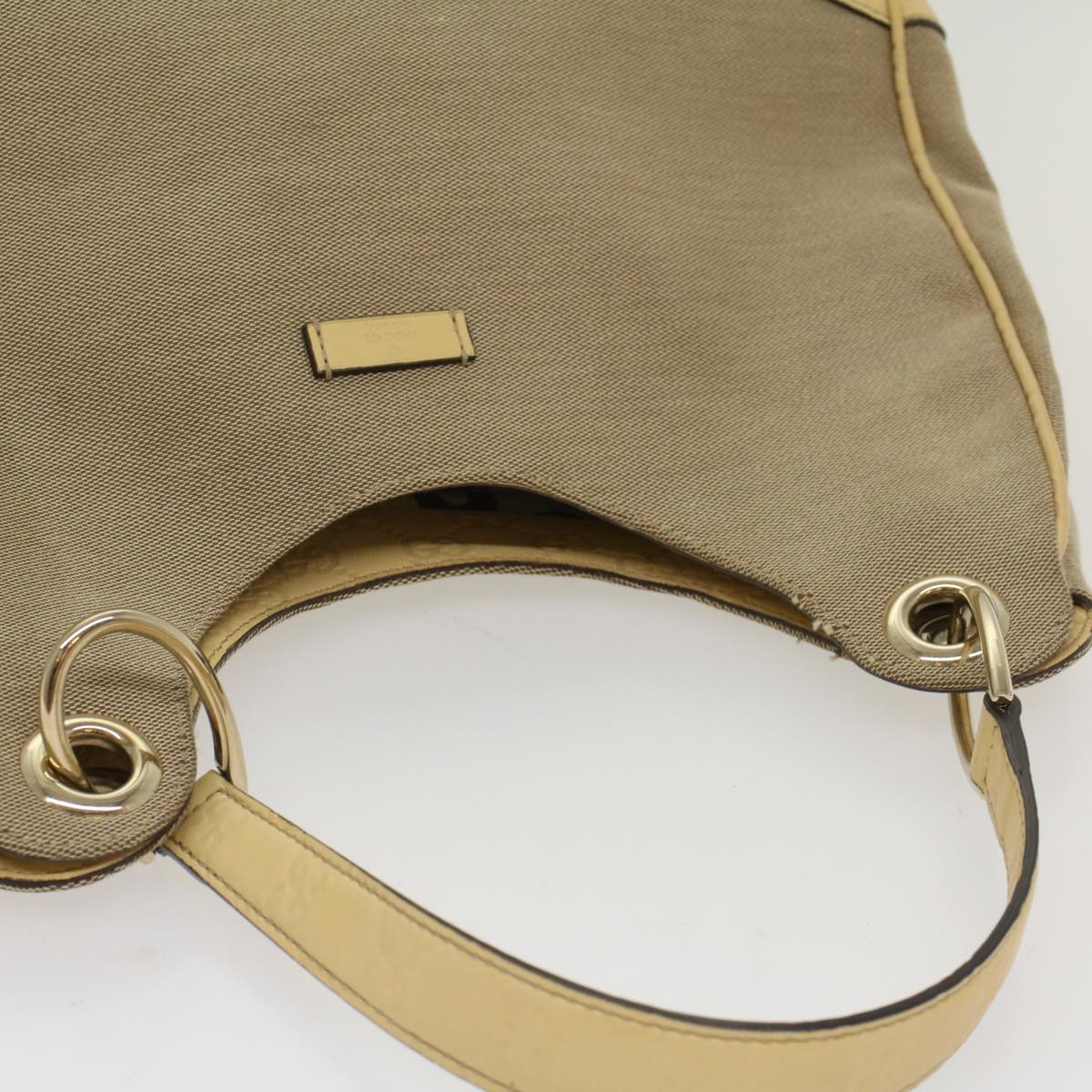 Gucci Hobo Grey Canvas Shoulder Bag