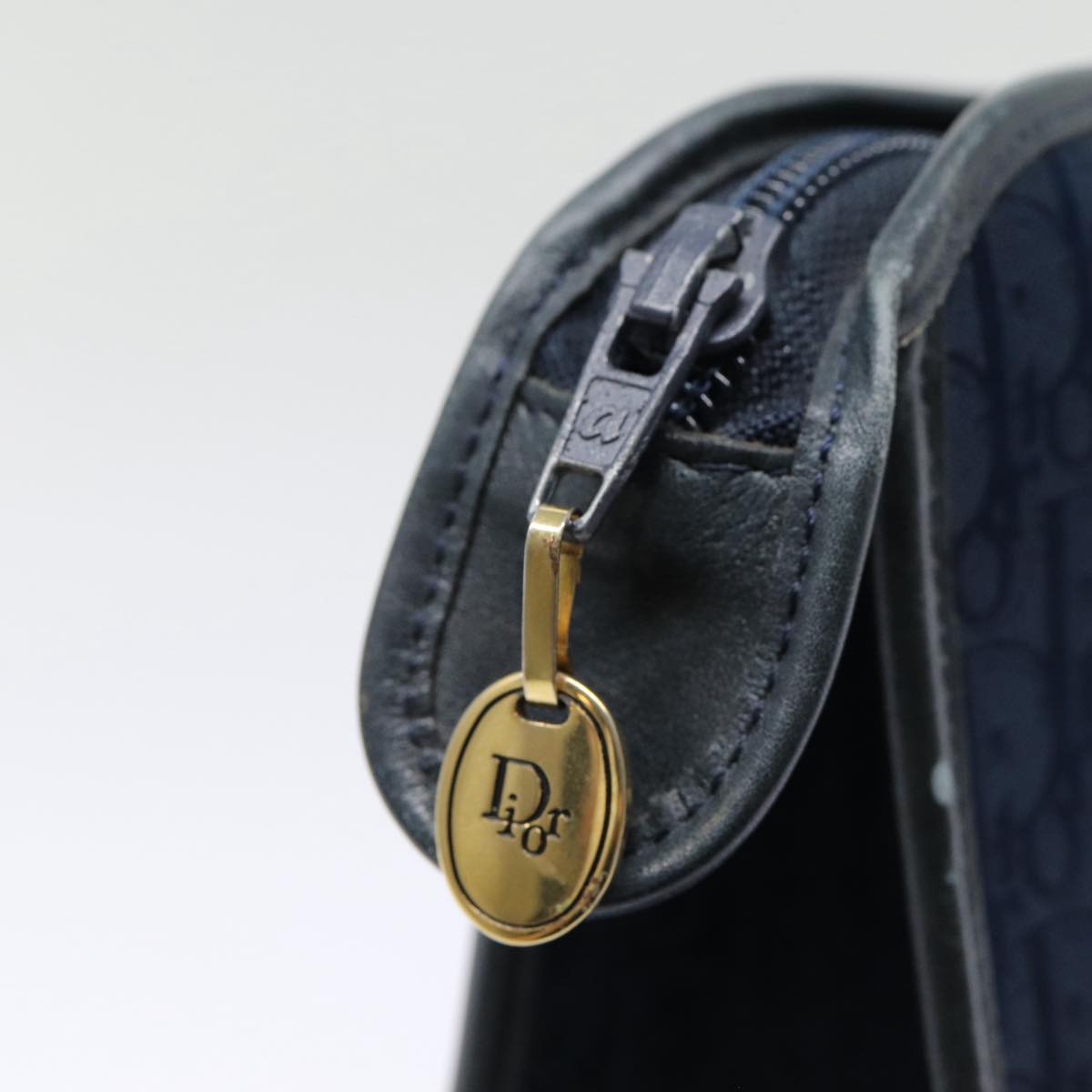 Dior Trotter Navy Canvas Clutch Bag