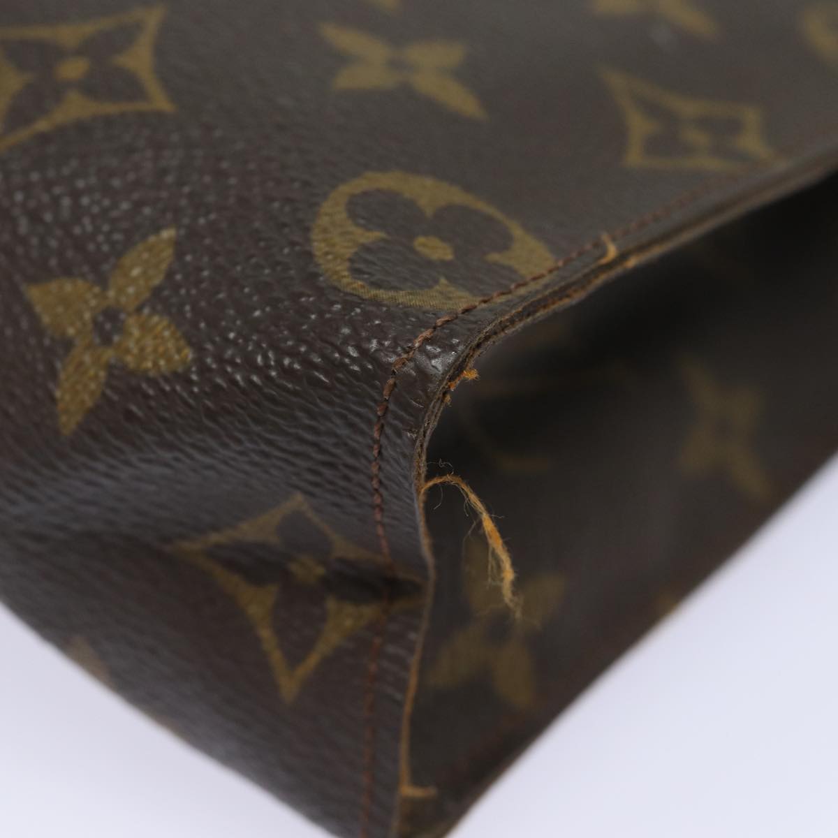 Louis Vuitton Poche Toilette Brown Canvas Clutch Bag