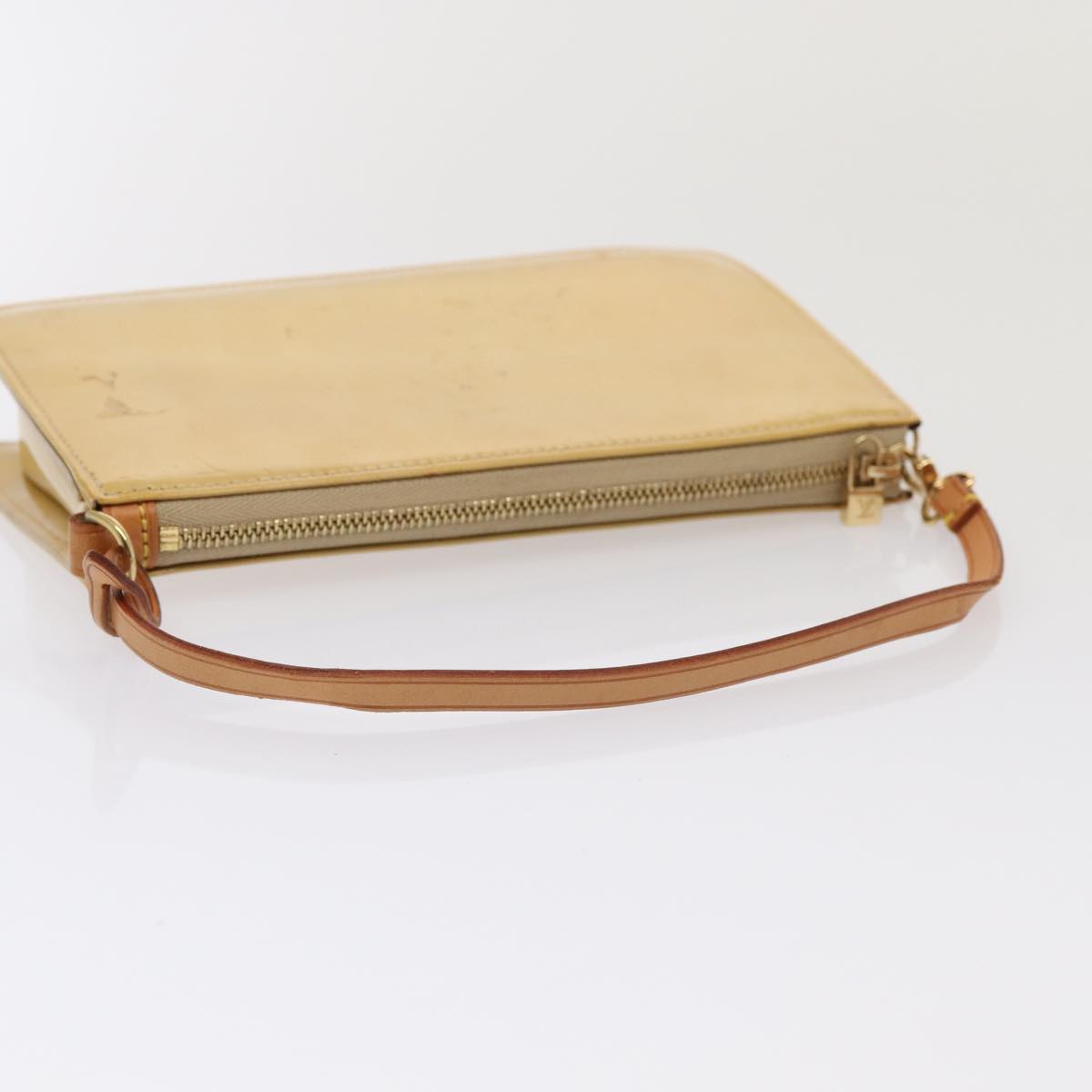 Louis Vuitton Lexington Camel Patent Leather Clutch Bag