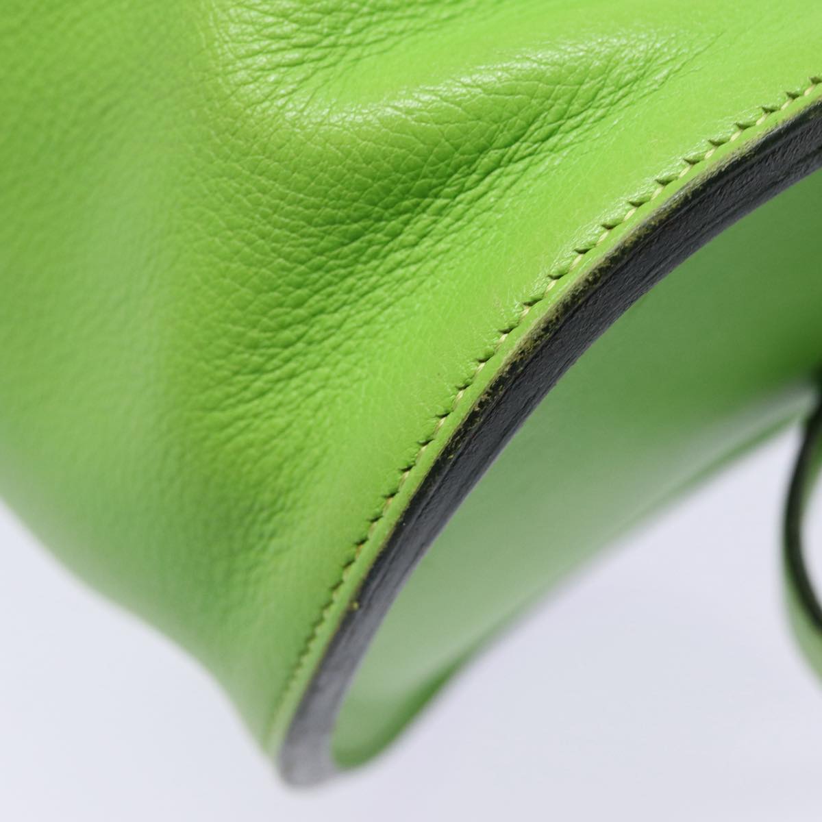 Hermès Green Leather Hand Bag