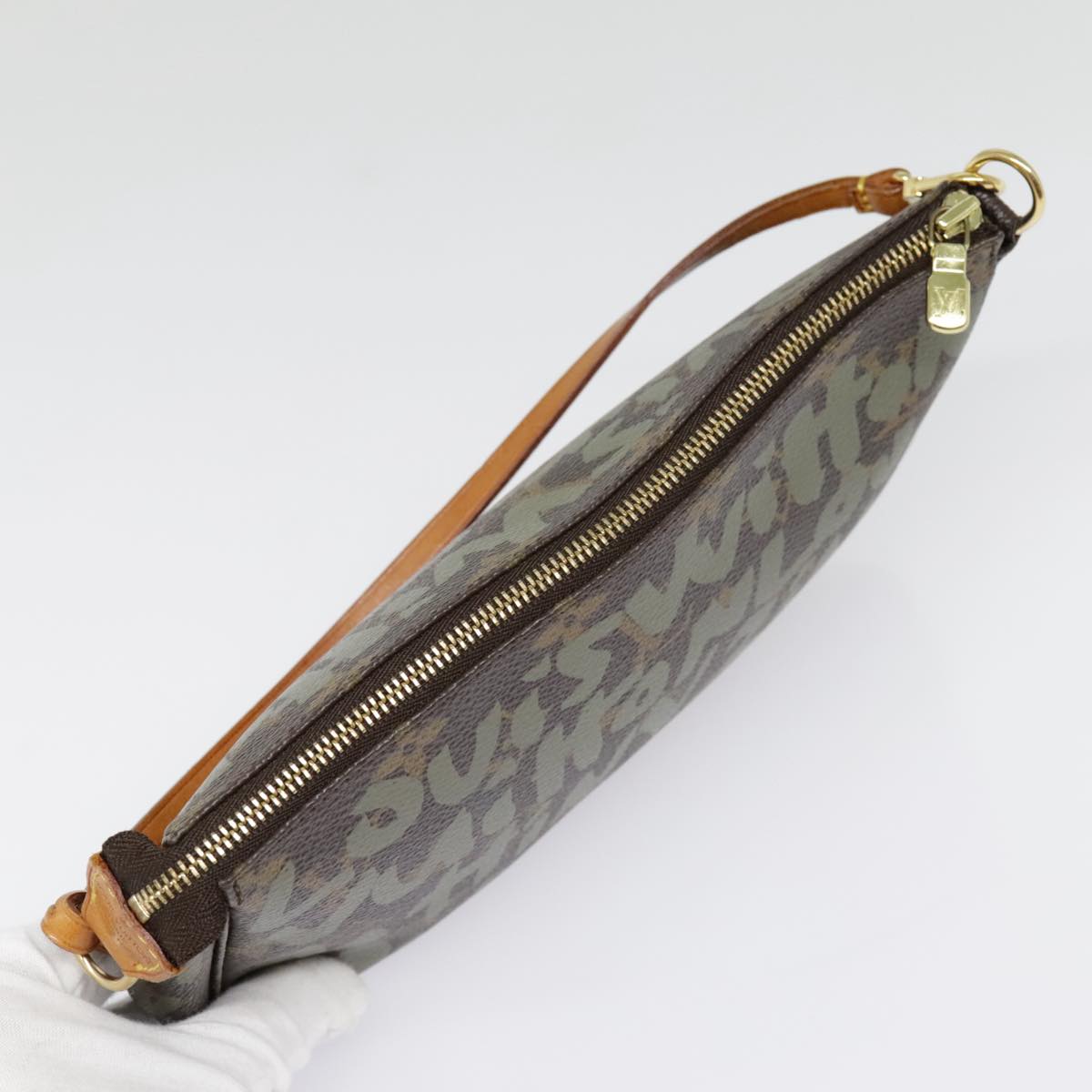 Louis Vuitton Pochette Accessoire Brown Canvas Clutch Bag