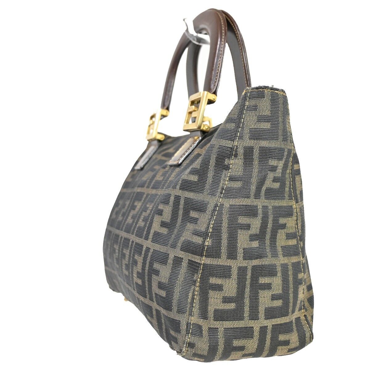 Fendi Zucca Brown Canvas Hand Bag