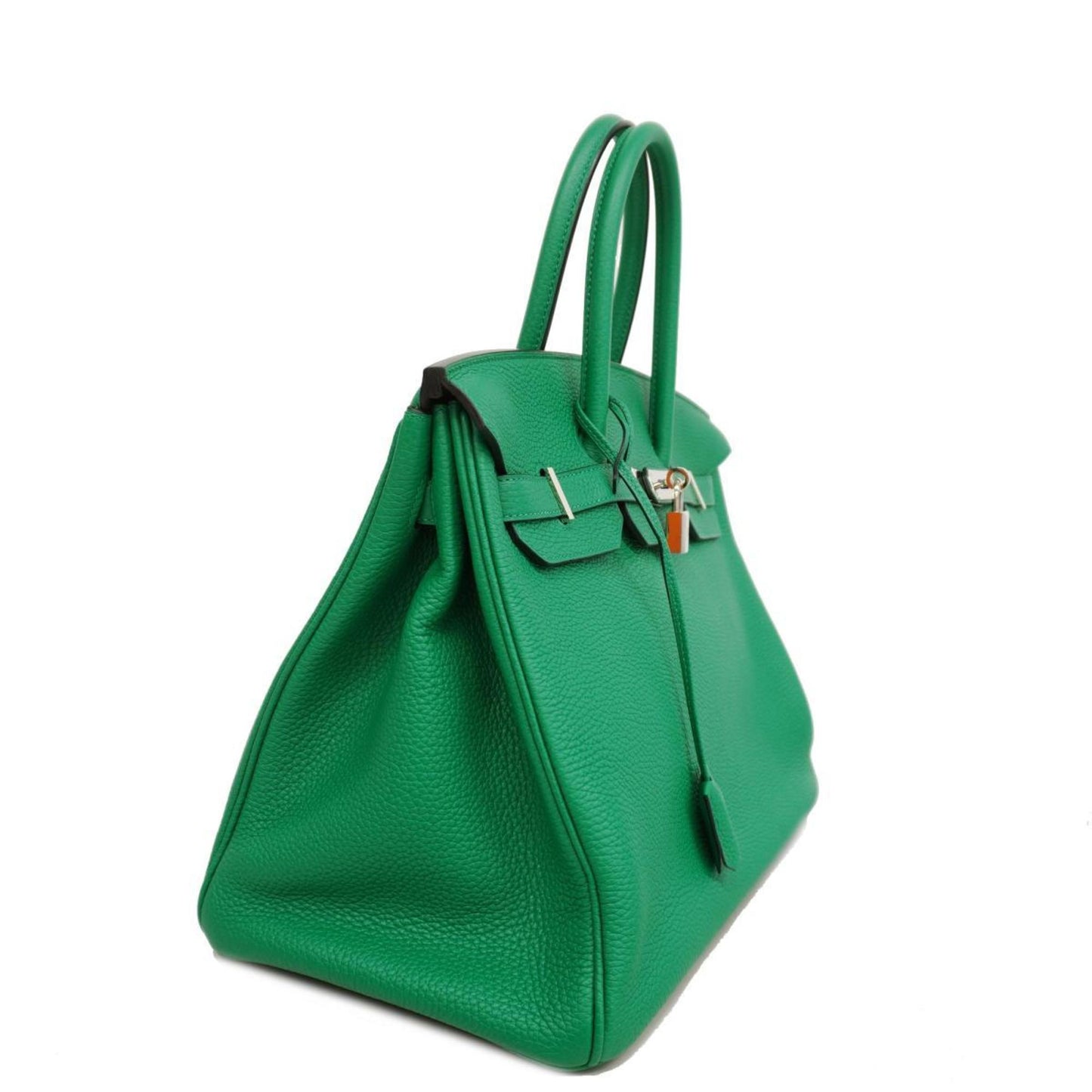 Hermès Birkin 35 Green Leather Hand Bag