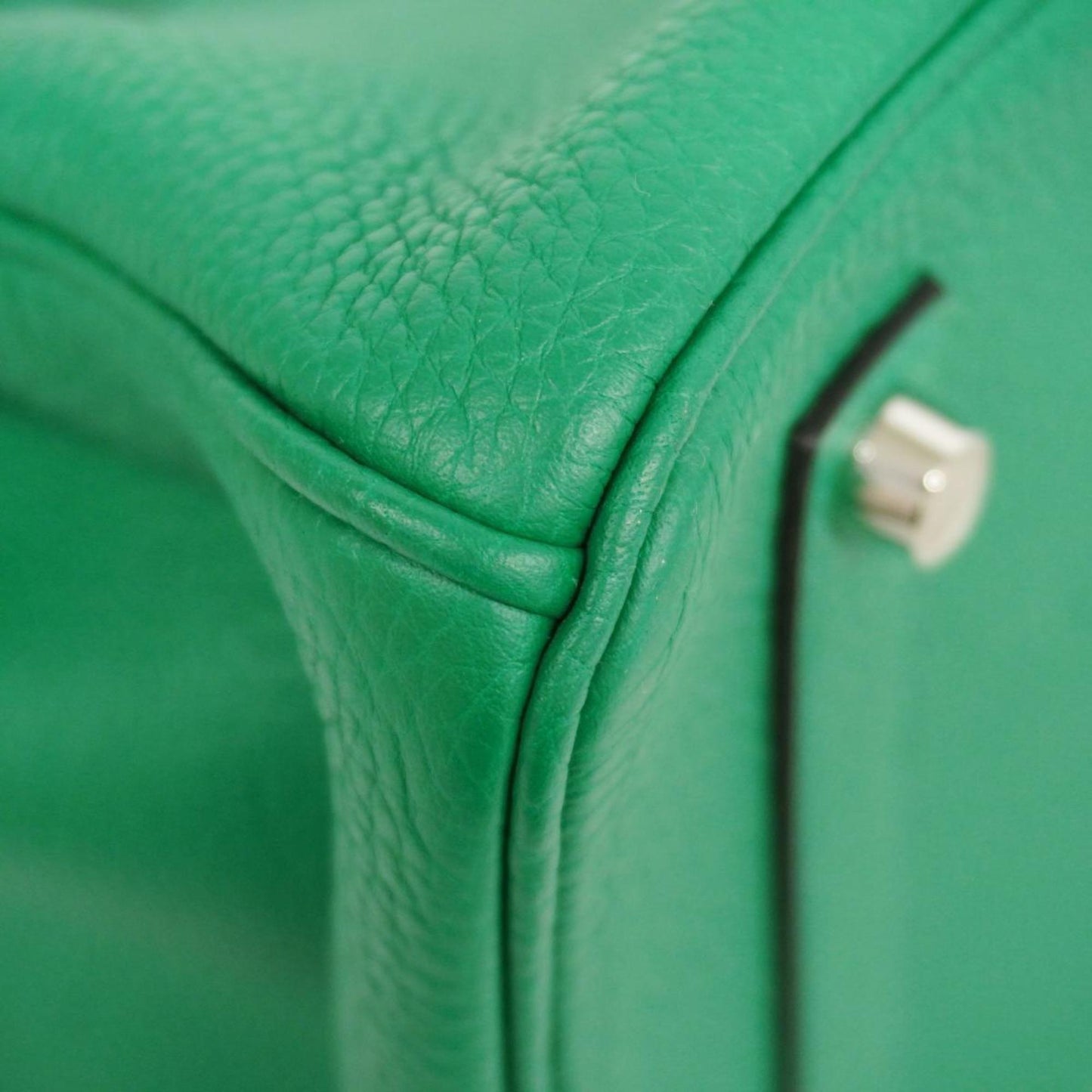 Hermès Birkin 35 Green Leather Hand Bag