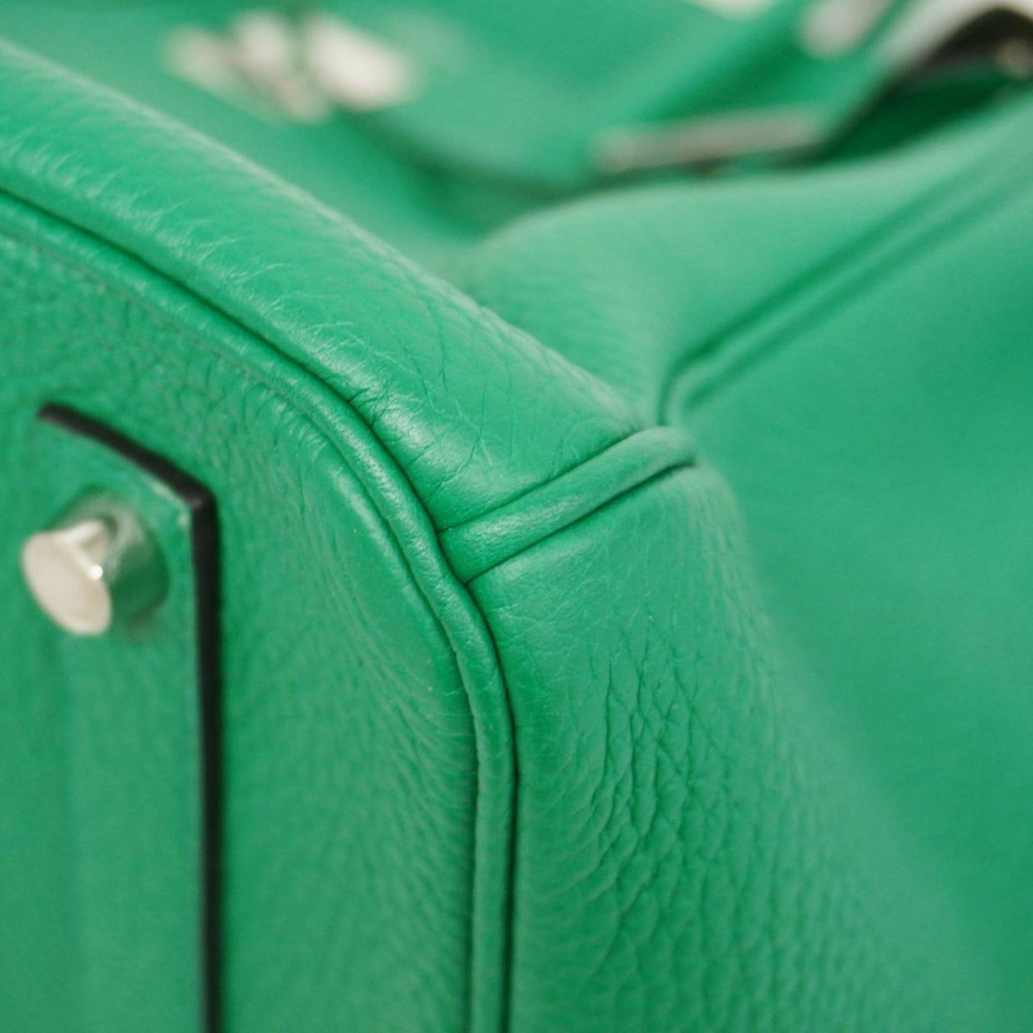 Hermès Birkin 35 Green Leather Hand Bag