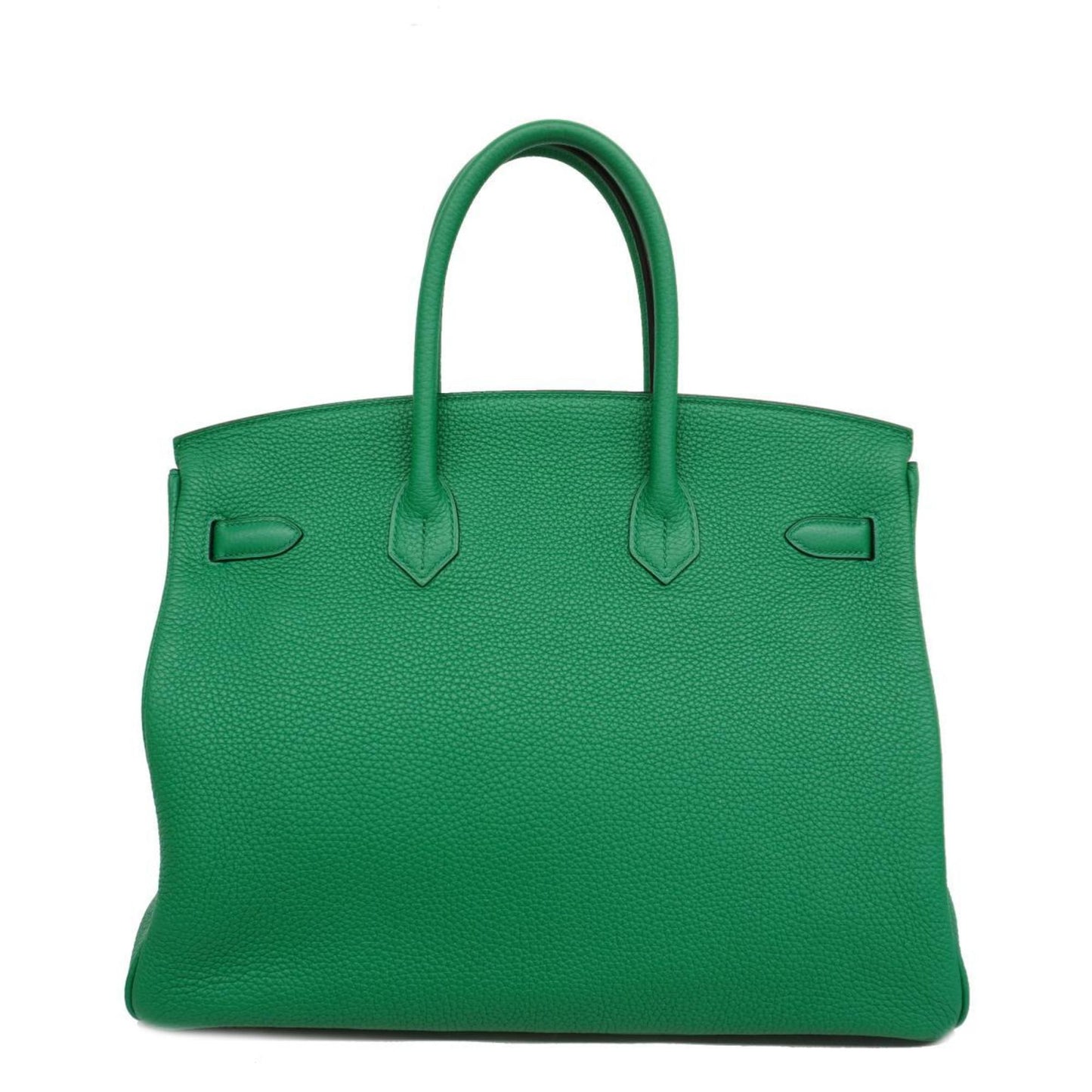 Hermès Birkin 35 Green Leather Hand Bag