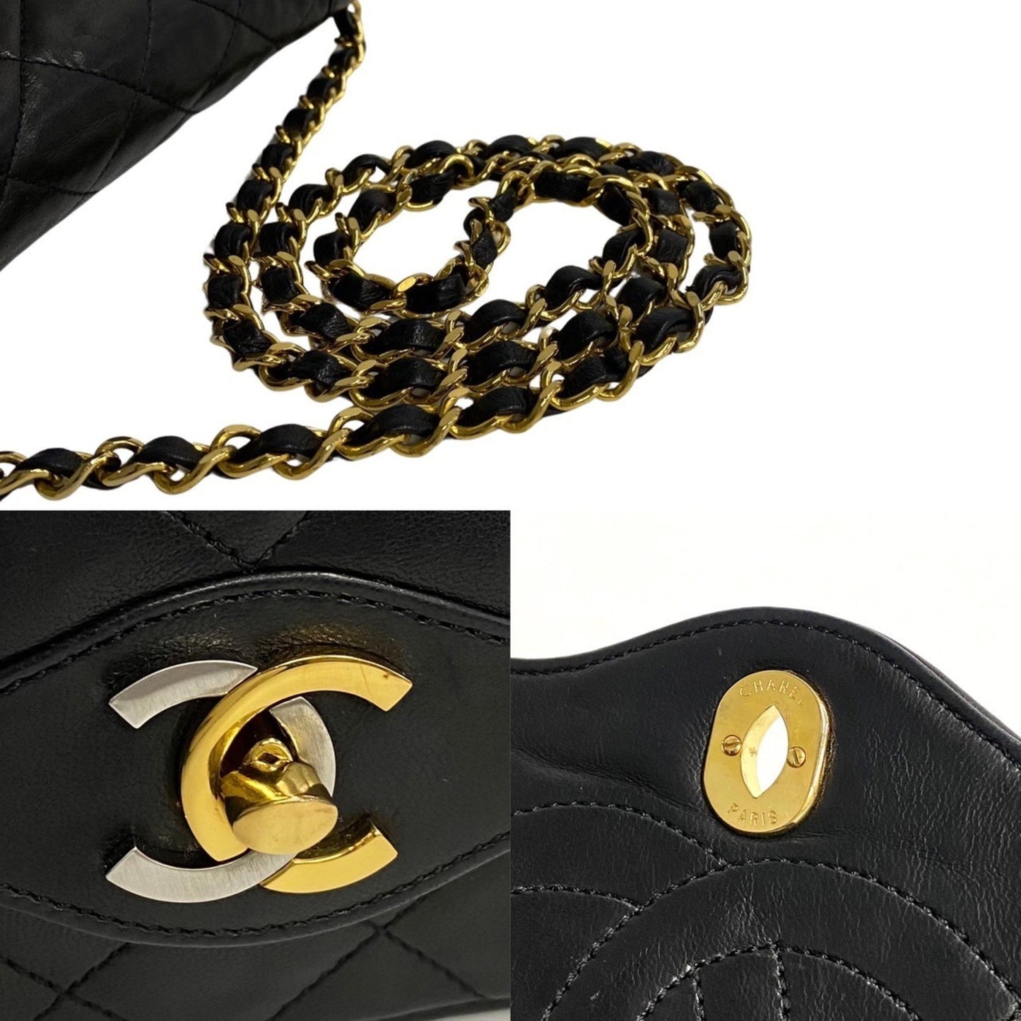 Chanel Black Leather Shoulder Bag