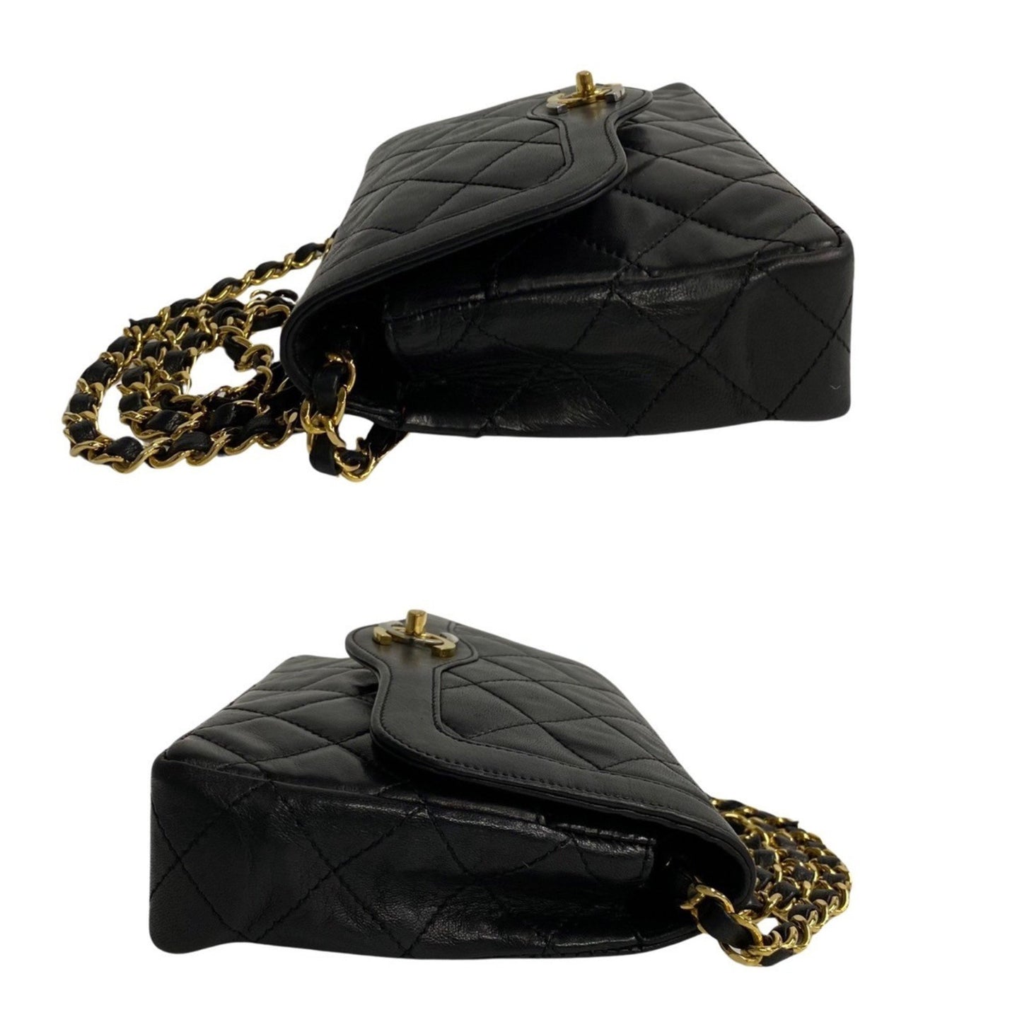 Chanel Black Leather Shoulder Bag