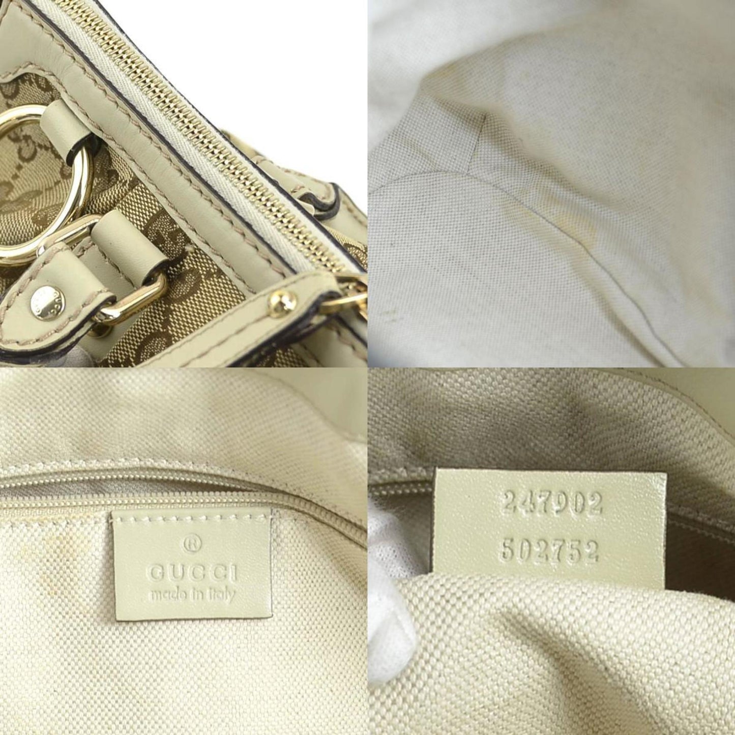 Gucci Sukey Beige Canvas Hand Bag