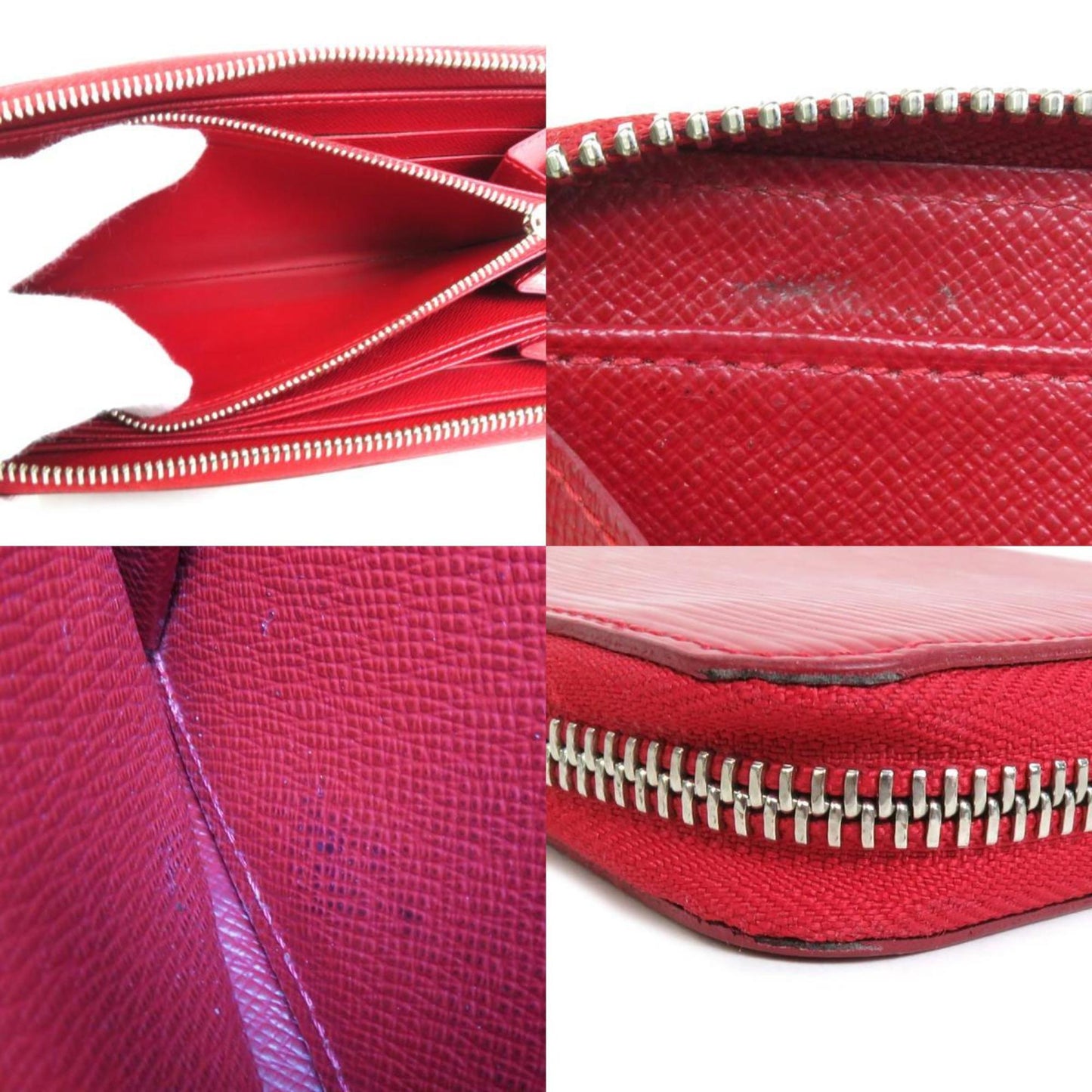 Louis Vuitton Zippy Red Leather Wallet Accessories