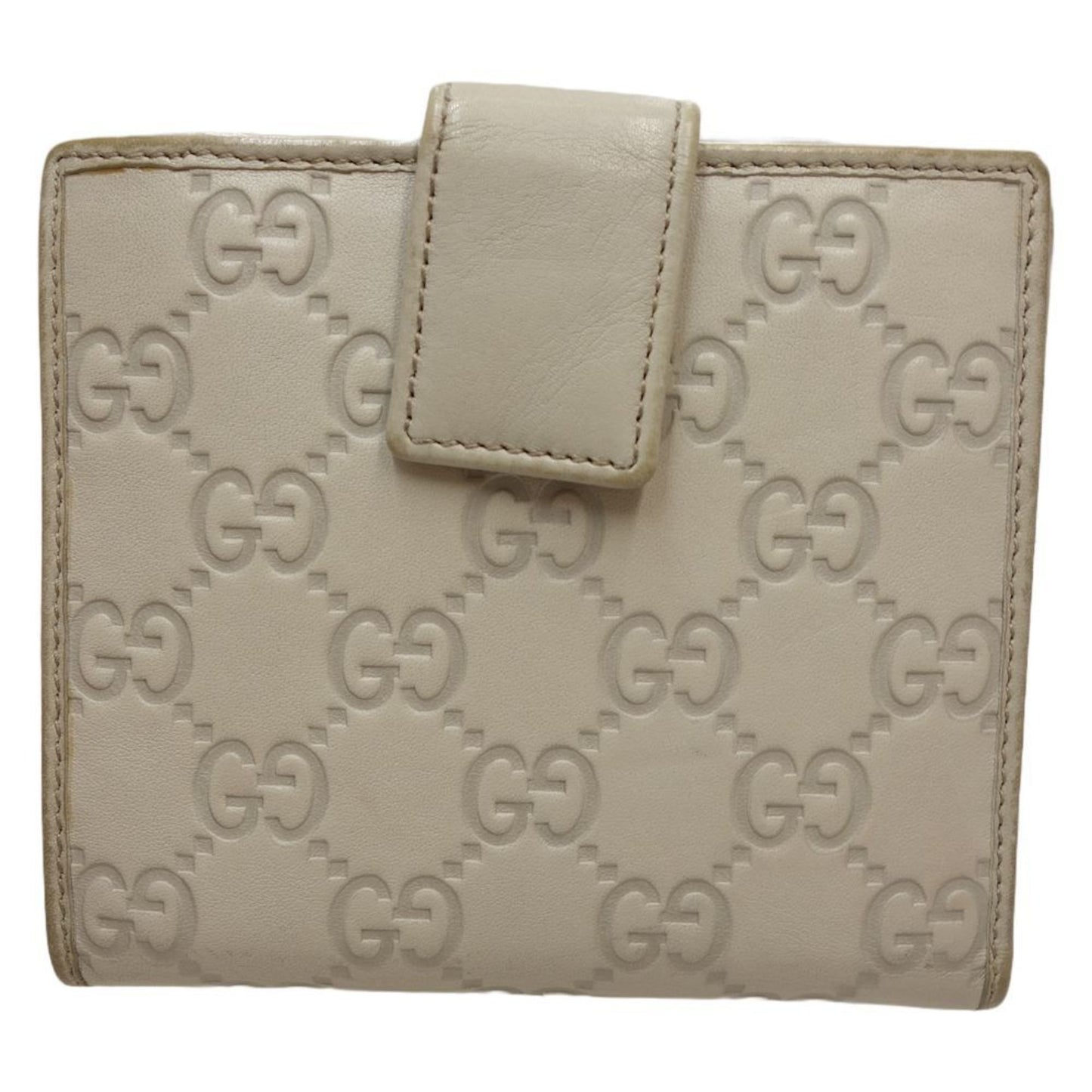 Gucci White Leather Wallet Accessories