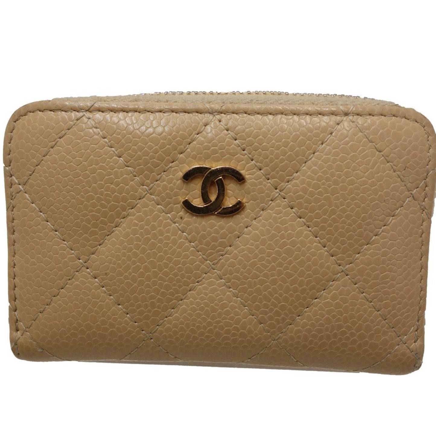 Chanel Beige Leather Wallet Accessories