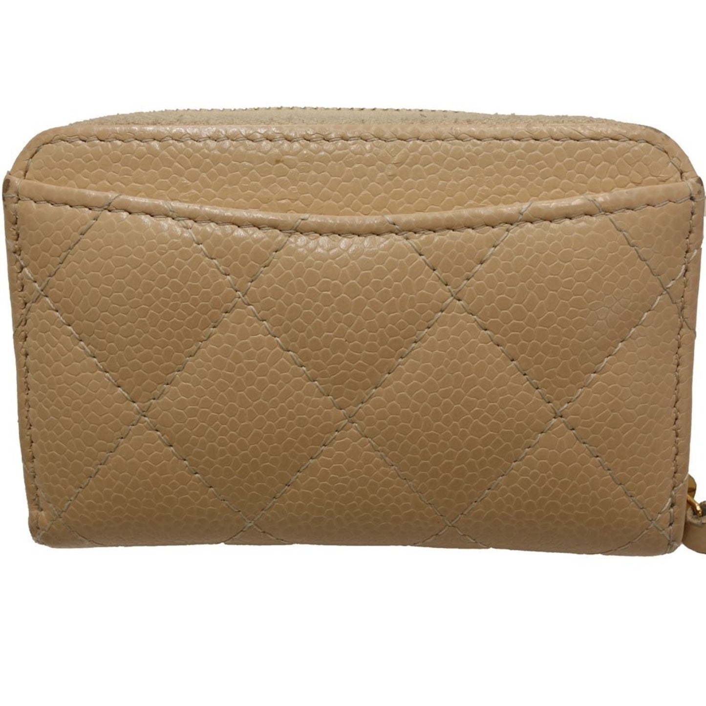 Chanel Beige Leather Wallet Accessories