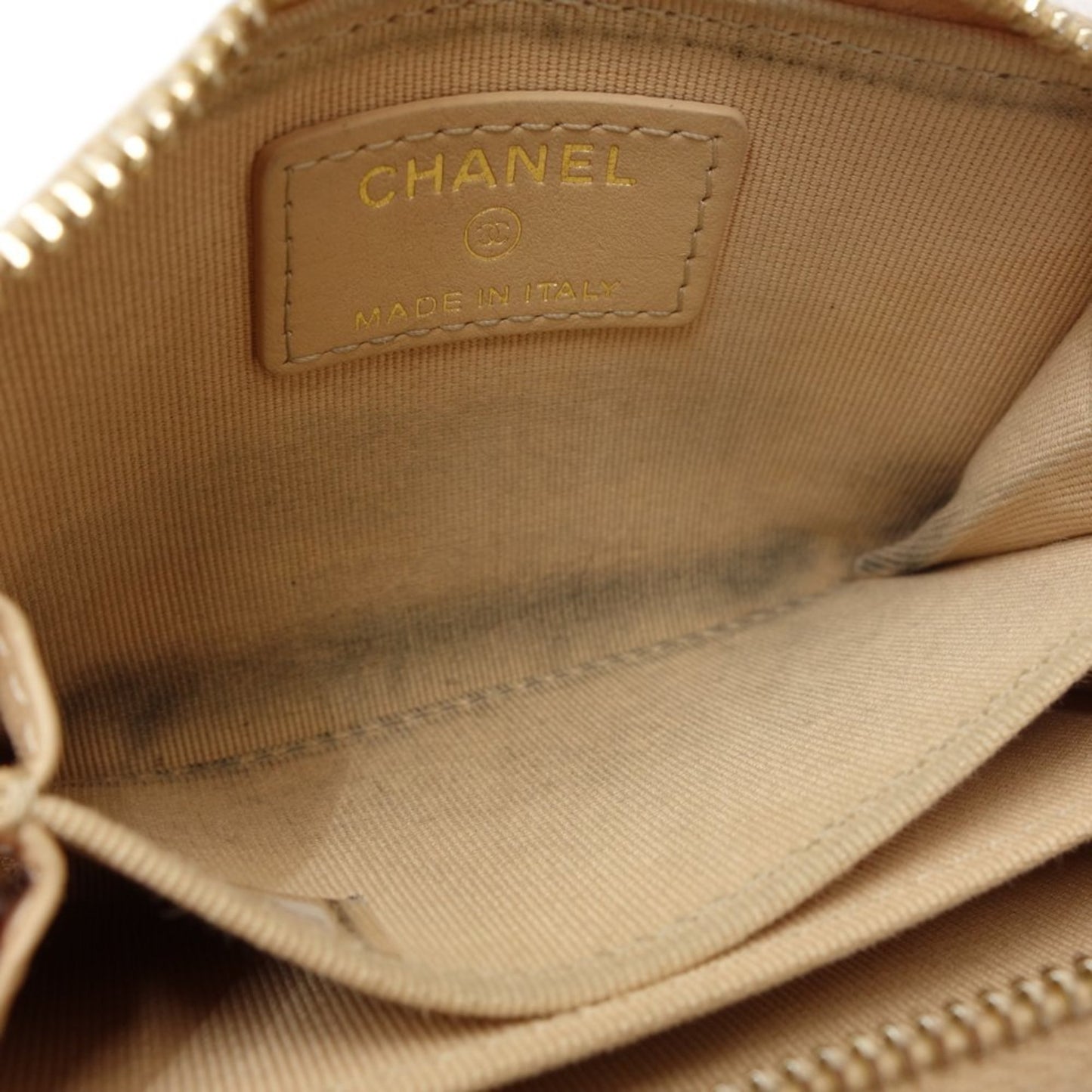 Chanel Beige Leather Wallet Accessories