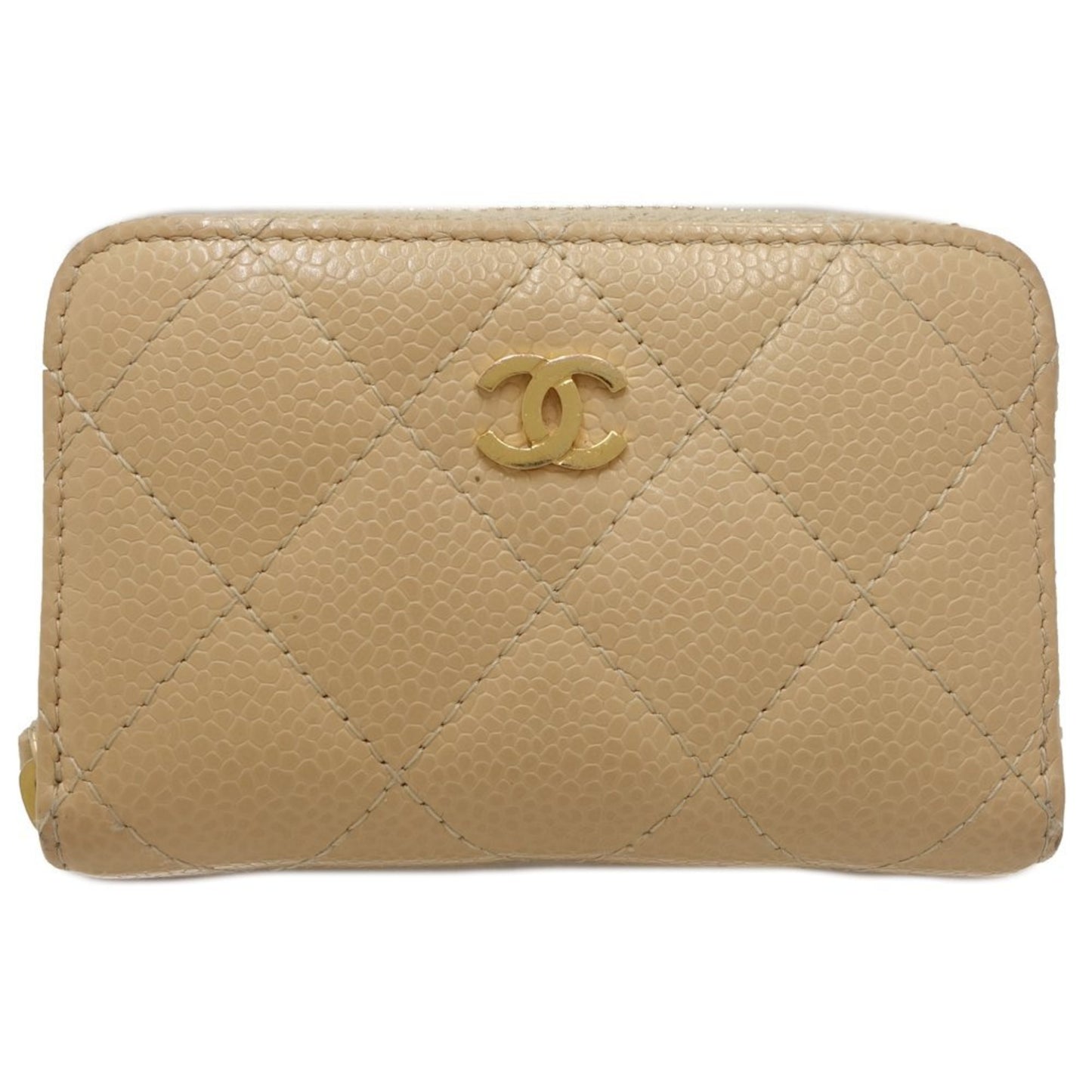 Chanel Beige Leather Wallet Accessories