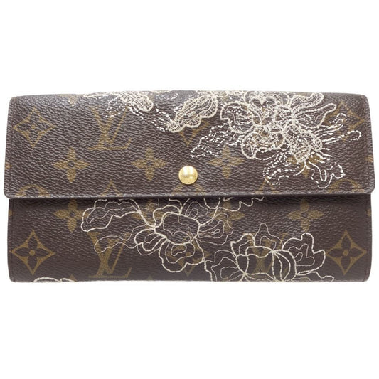 Louis Vuitton Sarah Brown Canvas Wallet Accessories