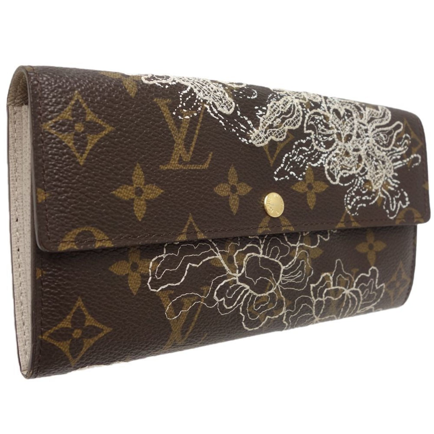 Louis Vuitton Sarah Brown Canvas Wallet Accessories