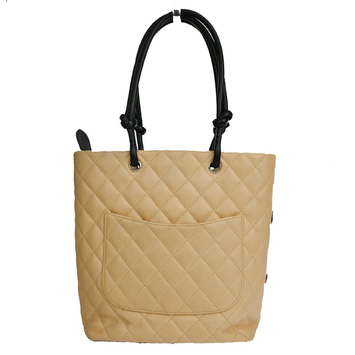 Chanel Cambon Beige Leather Hand Bag