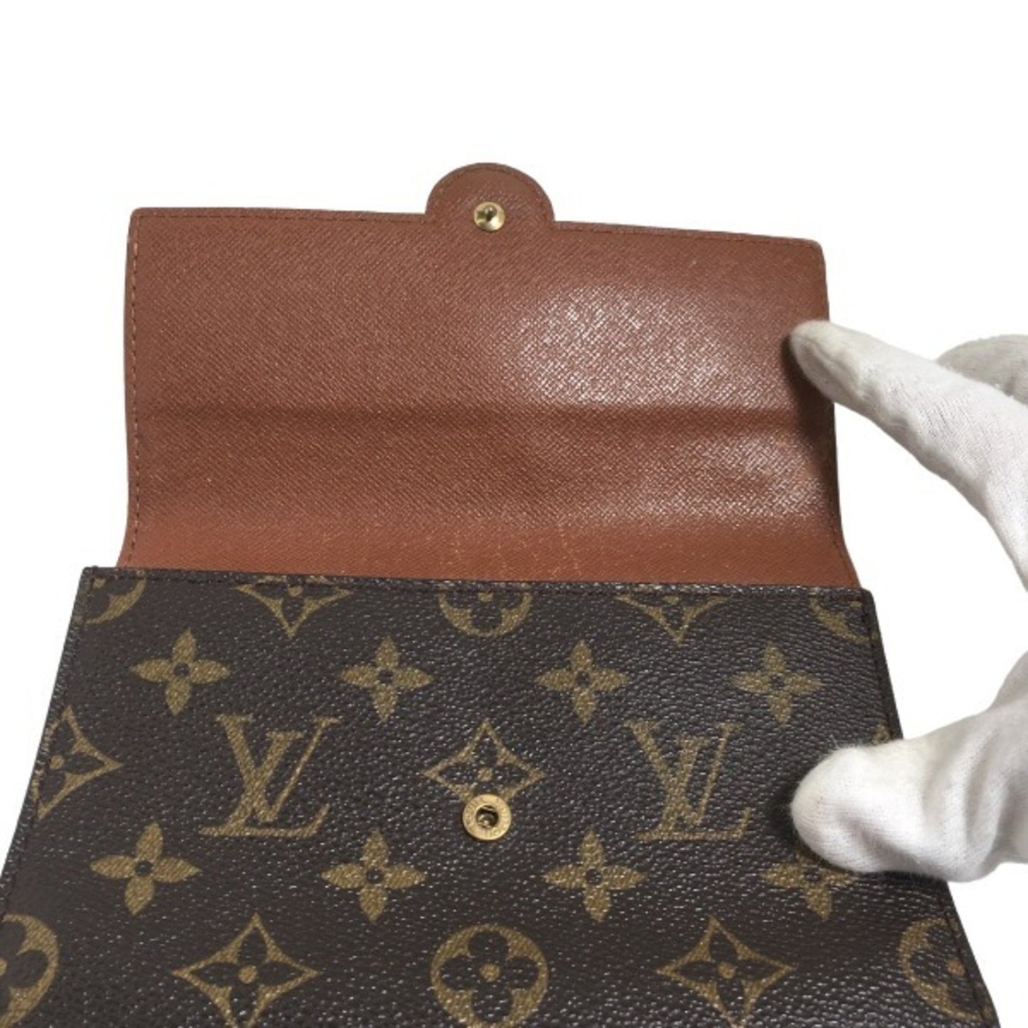 Louis Vuitton Arche Brown Canvas Clutch Bag