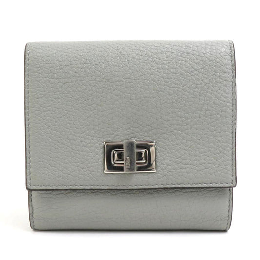 Fendi Grey Leather Wallet Accessories