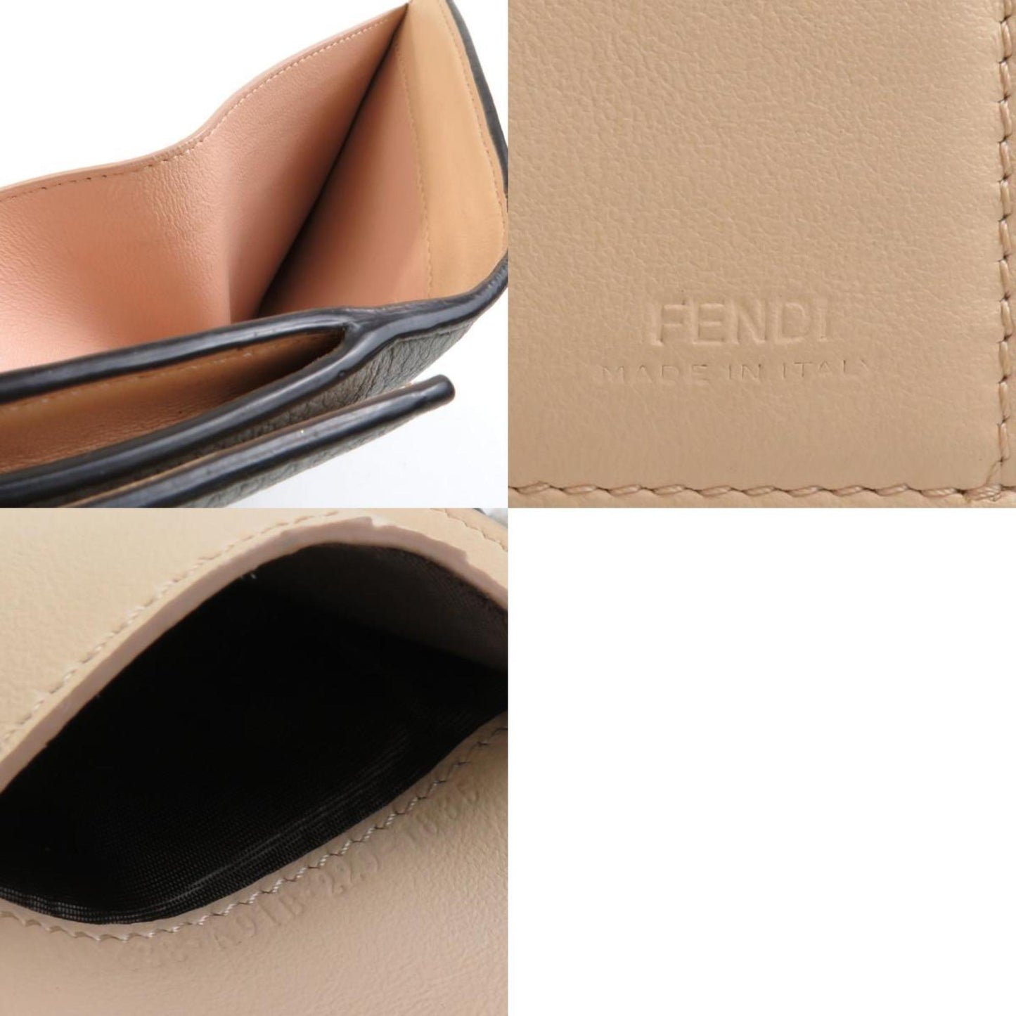 Fendi Grey Leather Wallet Accessories