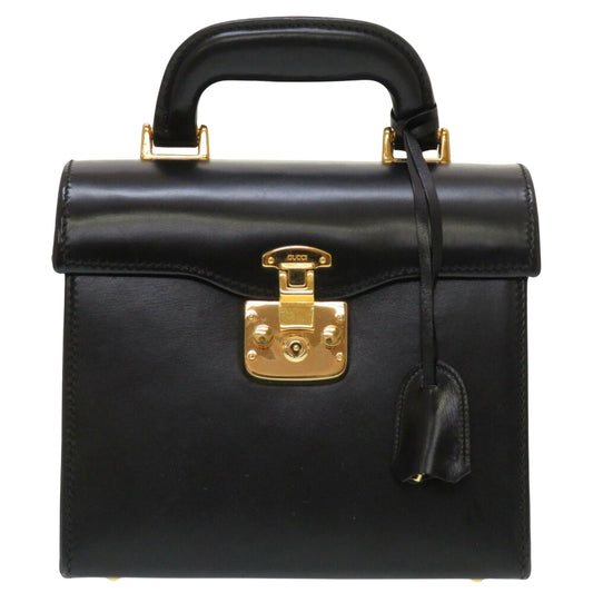 Gucci Lady Lock Black Leather Hand Bag