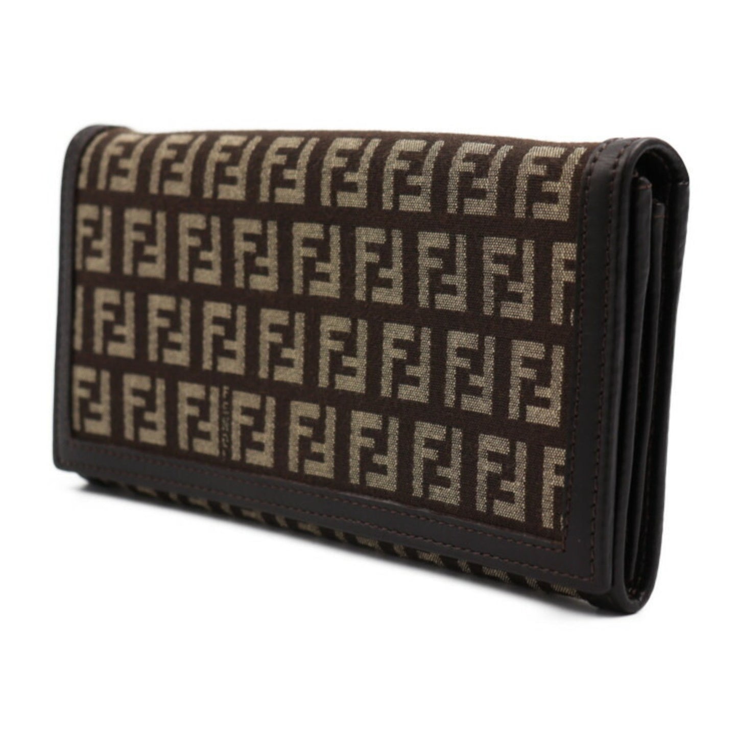 Fendi Zucca Brown Canvas Wallet Accessories