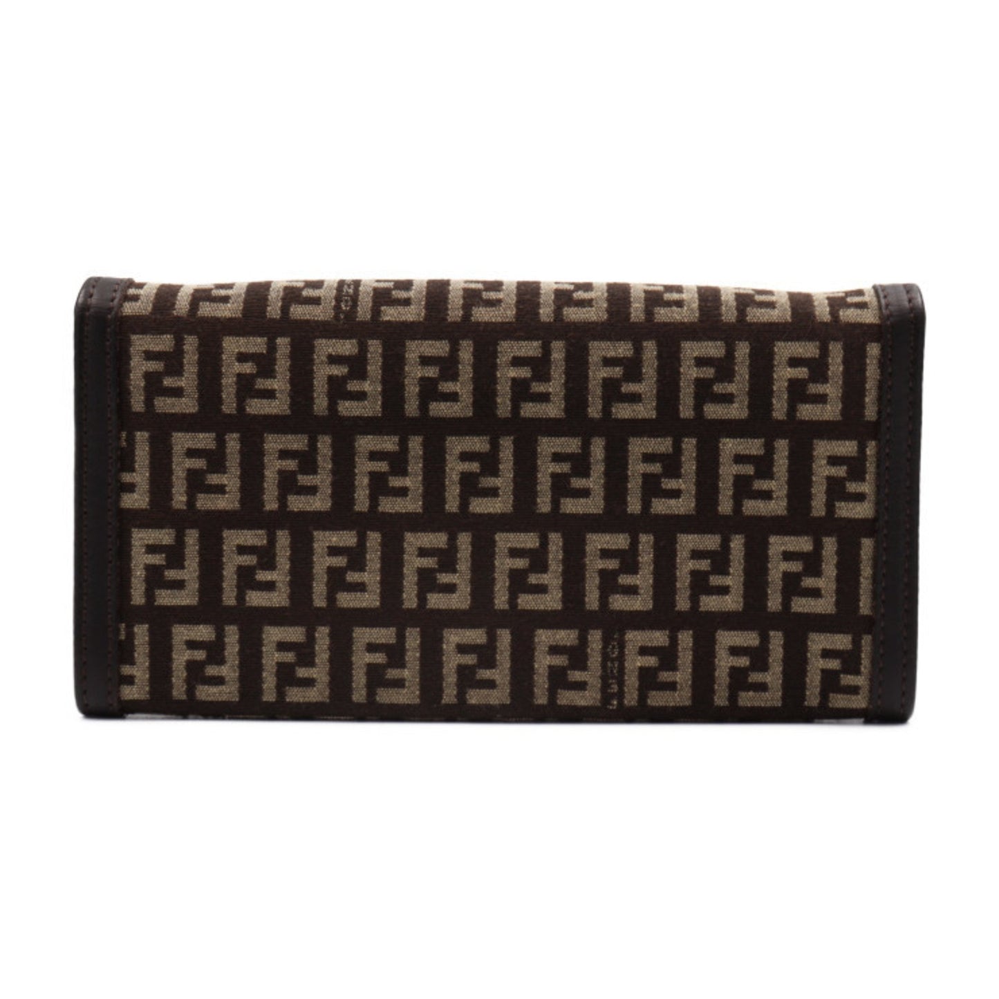 Fendi Zucca Brown Canvas Wallet Accessories