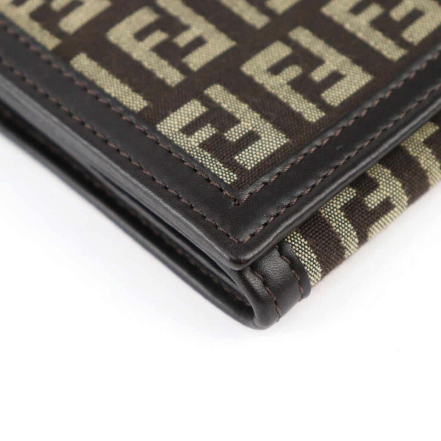 Fendi Zucca Brown Canvas Wallet Accessories