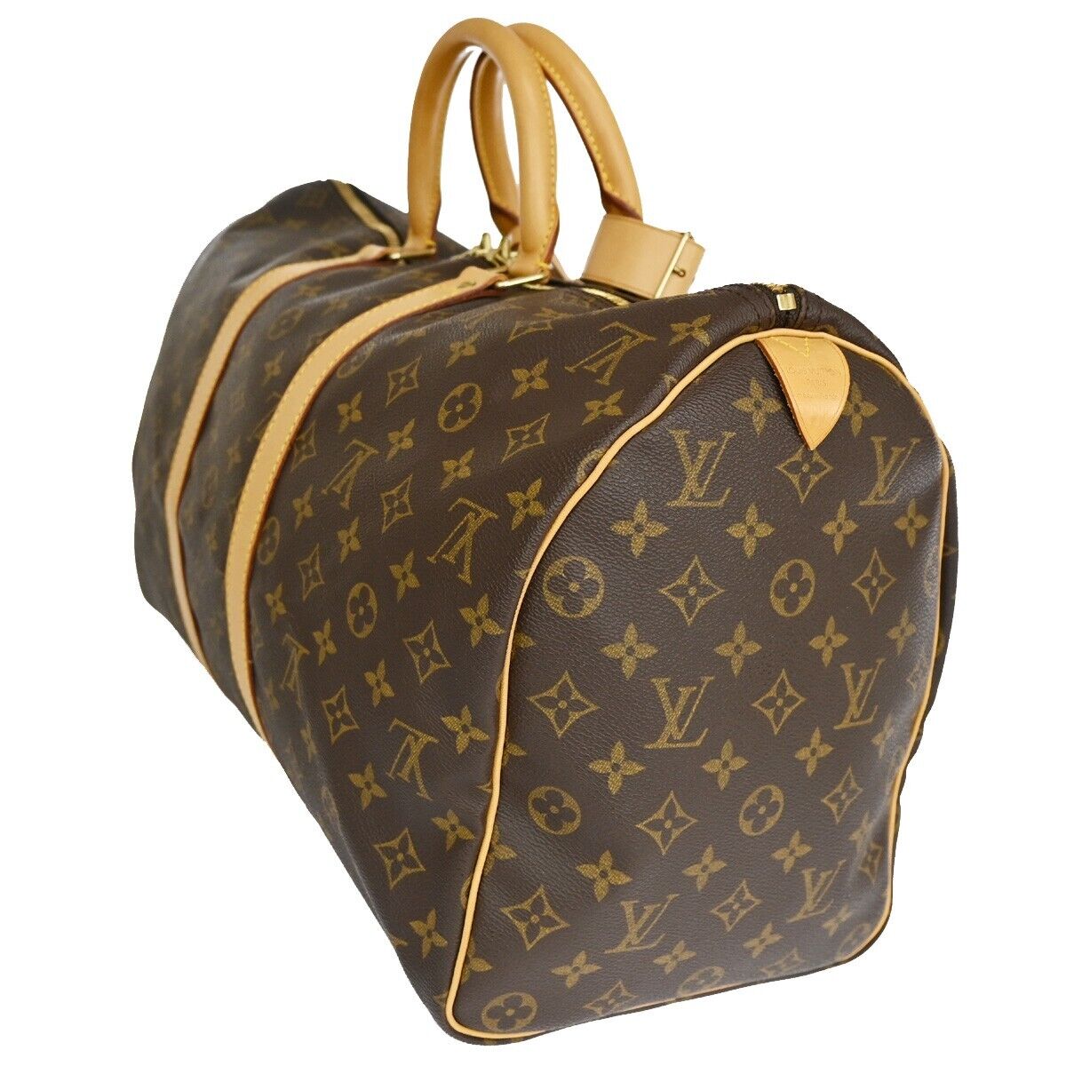 Louis Vuitton Keepall 45 Brown Canvas Travel Bag