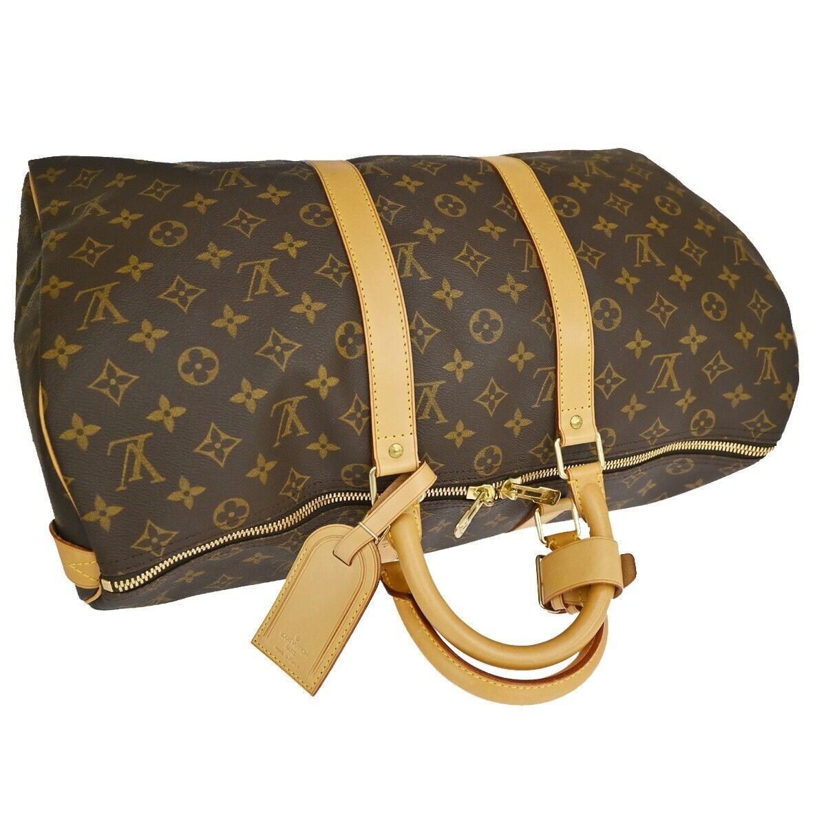 Louis Vuitton Keepall 45 Brown Canvas Travel Bag