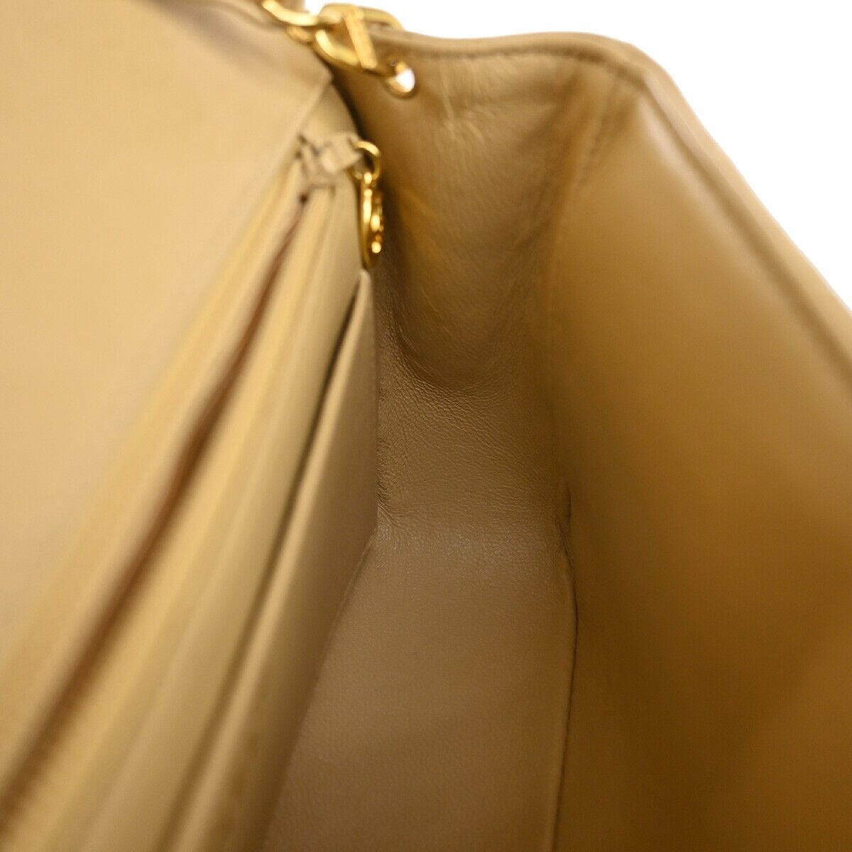 Chanel Mademoiselle Beige Leather Shoulder Bag