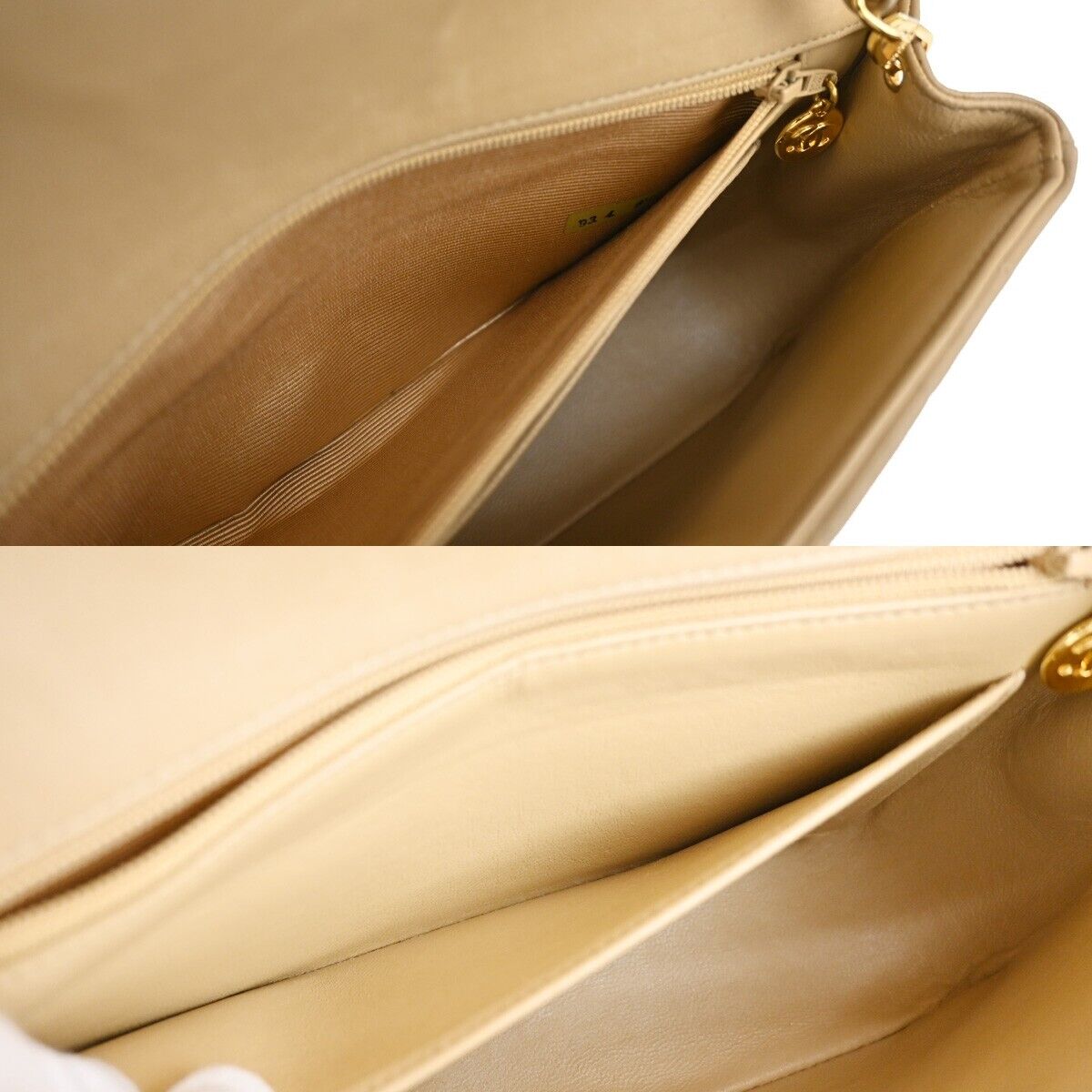 Chanel Mademoiselle Beige Leather Shoulder Bag