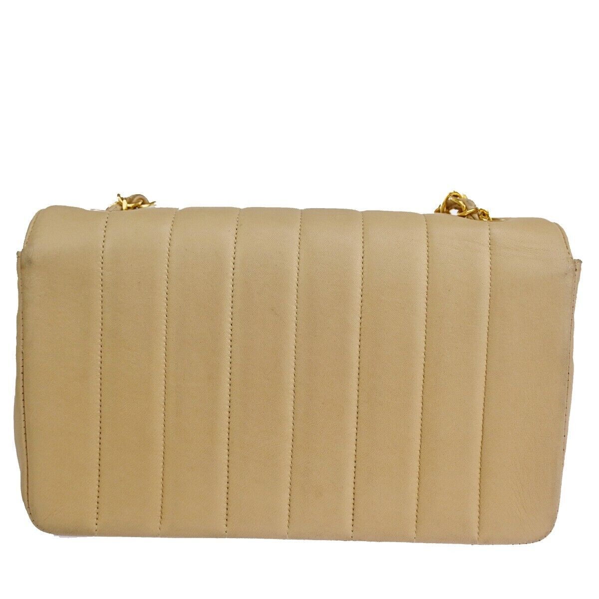 Chanel Mademoiselle Beige Leather Shoulder Bag