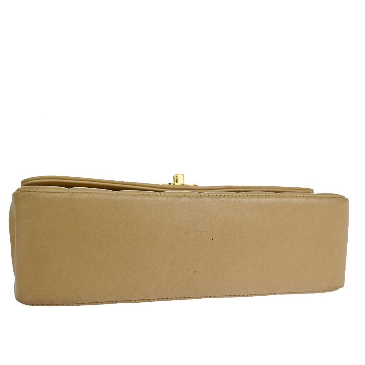 Chanel Mademoiselle Beige Leather Shoulder Bag