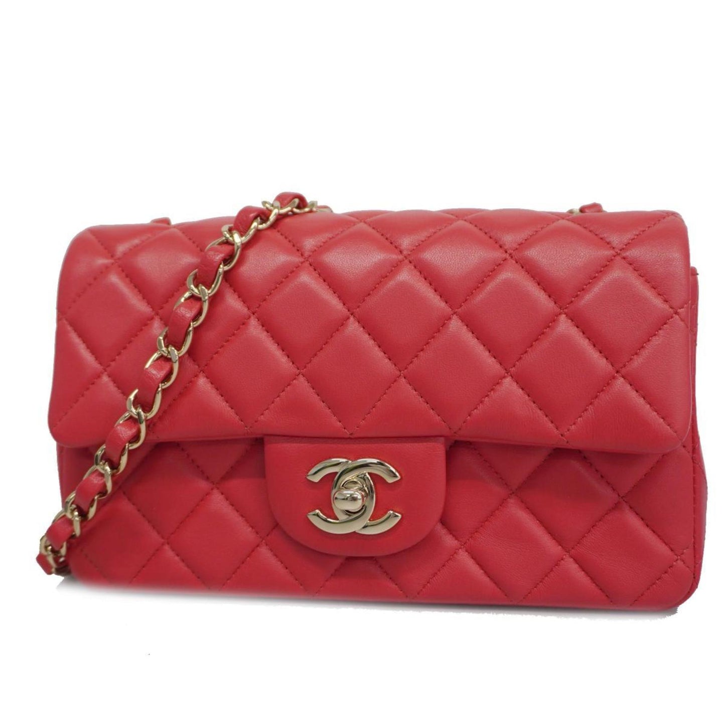 Chanel Timeless Red Leather Shoulder Bag