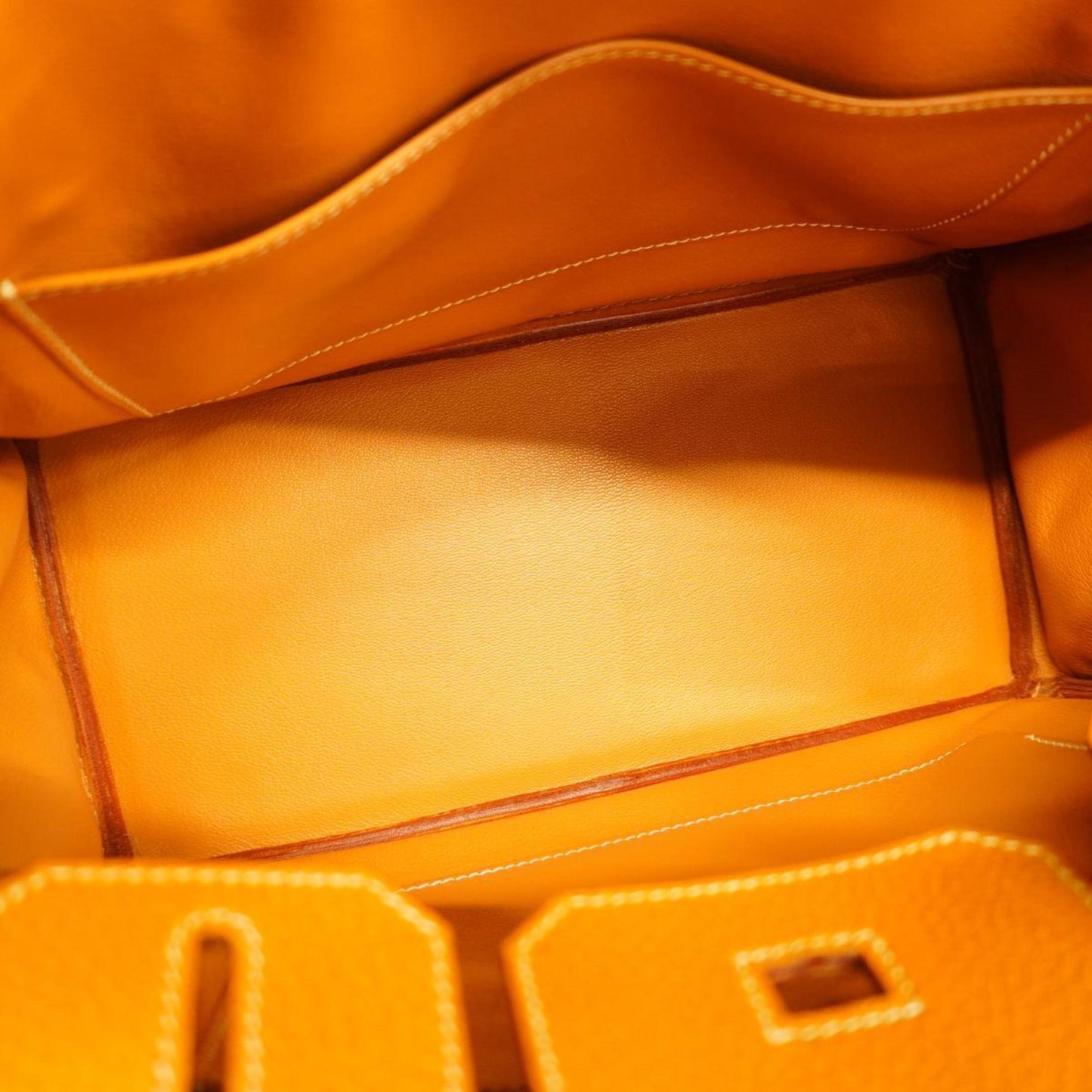 Hermès Birkin 30 Orange Leather Hand Bag