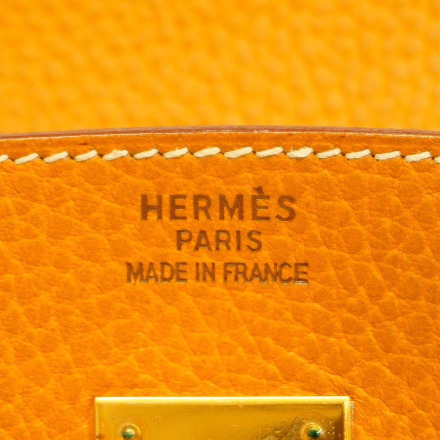 Hermès Birkin 30 Orange Leather Hand Bag