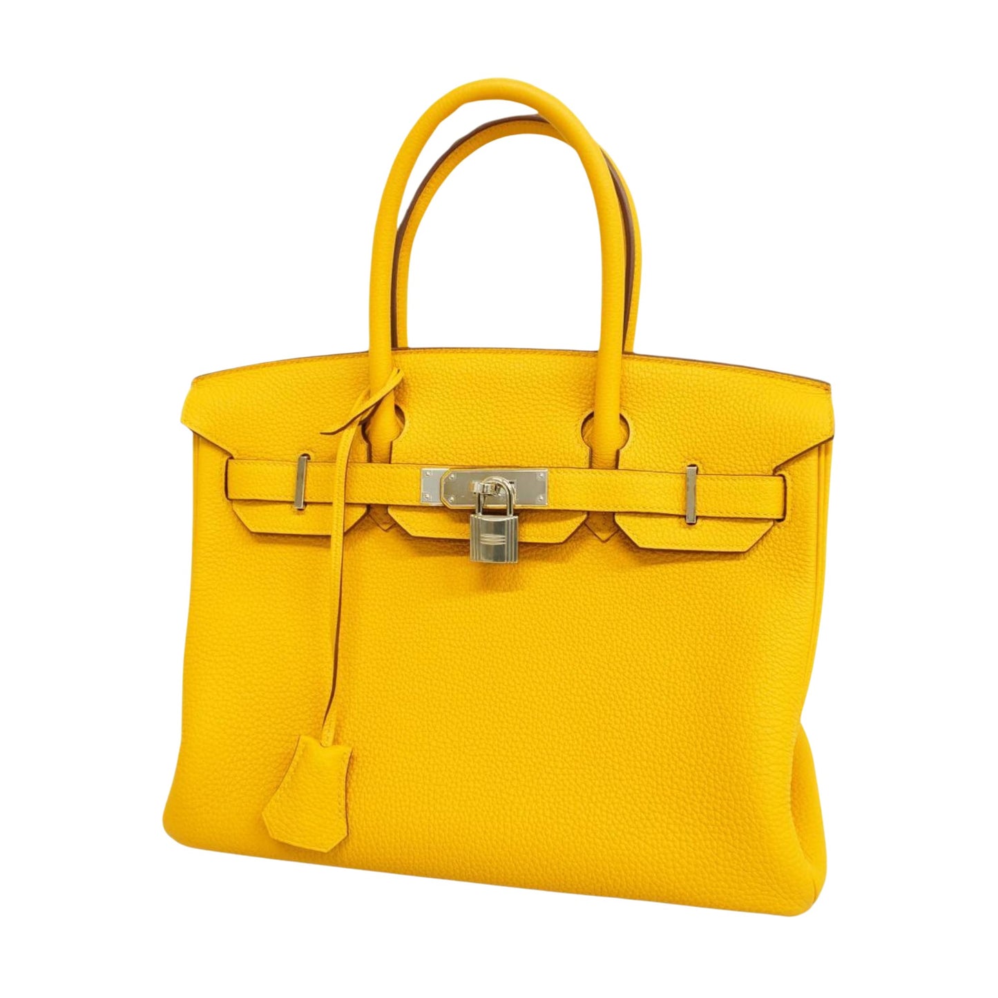 Hermès Birkin 30 Yellow Leather Hand Bag